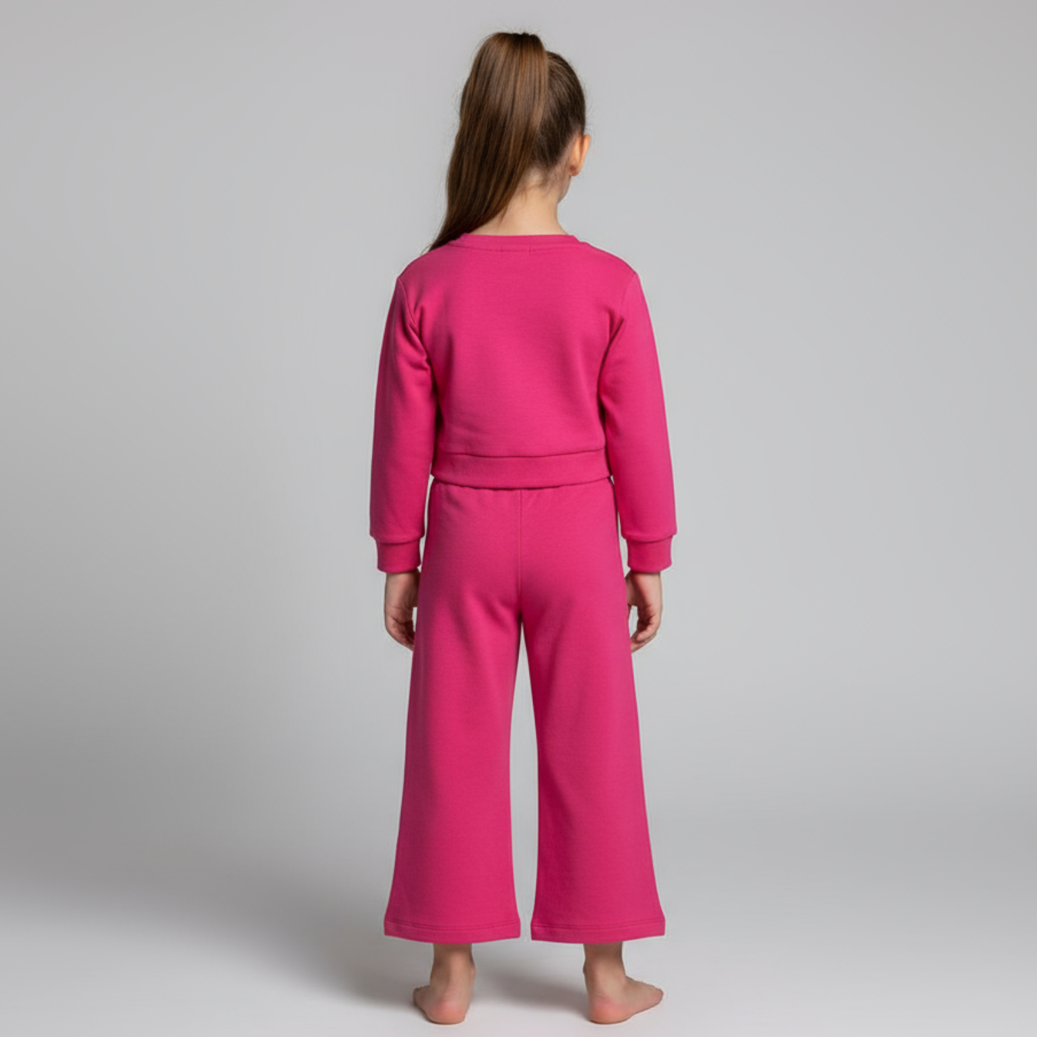 JUST CLOTHES Girls “Good Vibes” Tracksuit Set – Rani / Lime (1–4 Years)