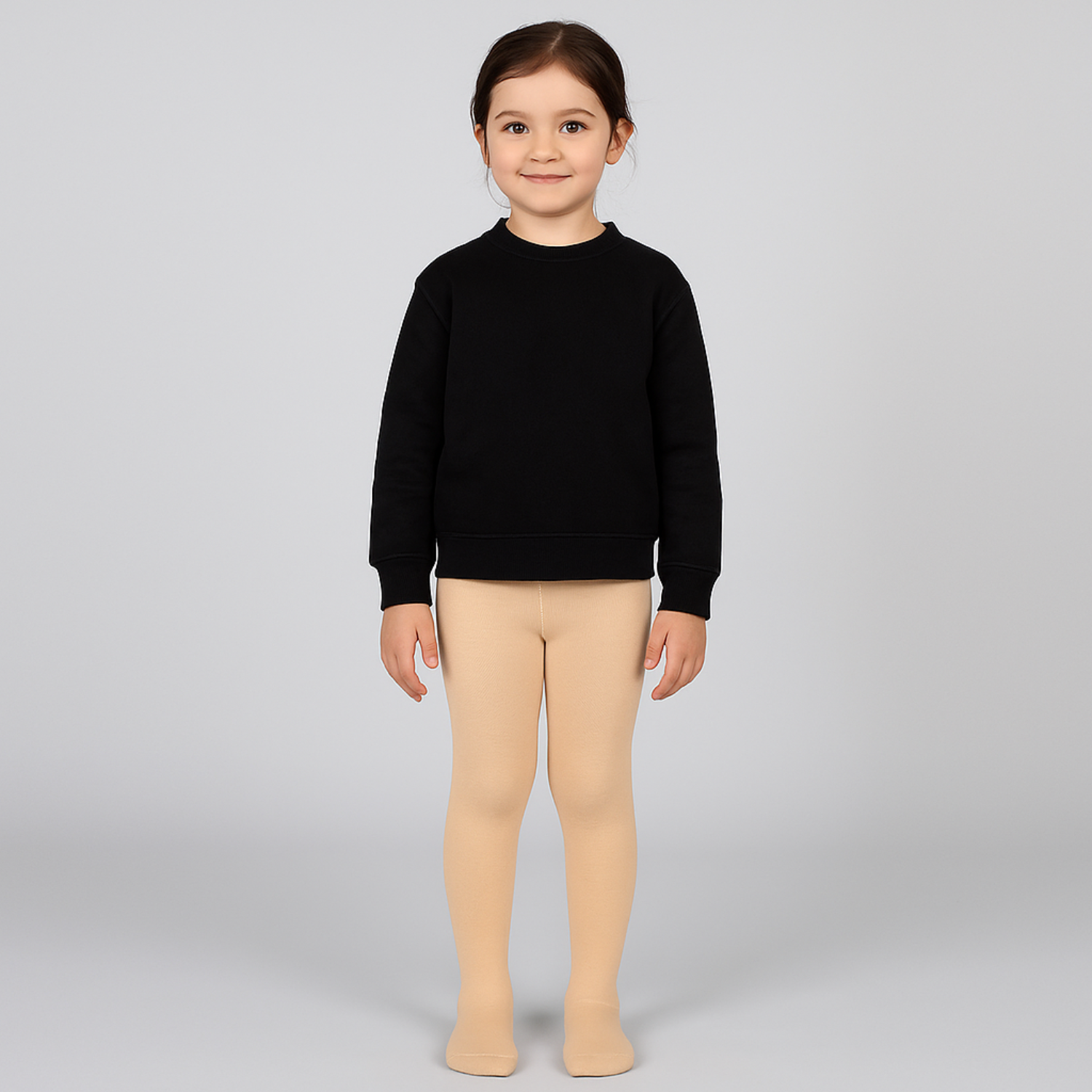 Smile Baby Girls' Full-Length Cotton Tights – Skin | Soft & Stretchable | Ages 1–14 Years