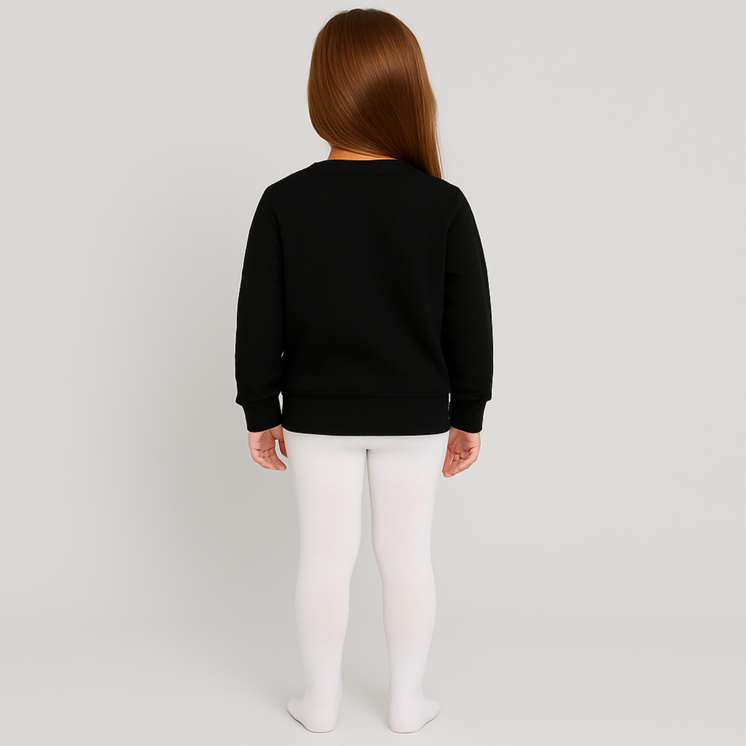 Smile Baby Girls' Full-Length Cotton Tights – White | Soft & Stretchable | Ages 1–14 Years