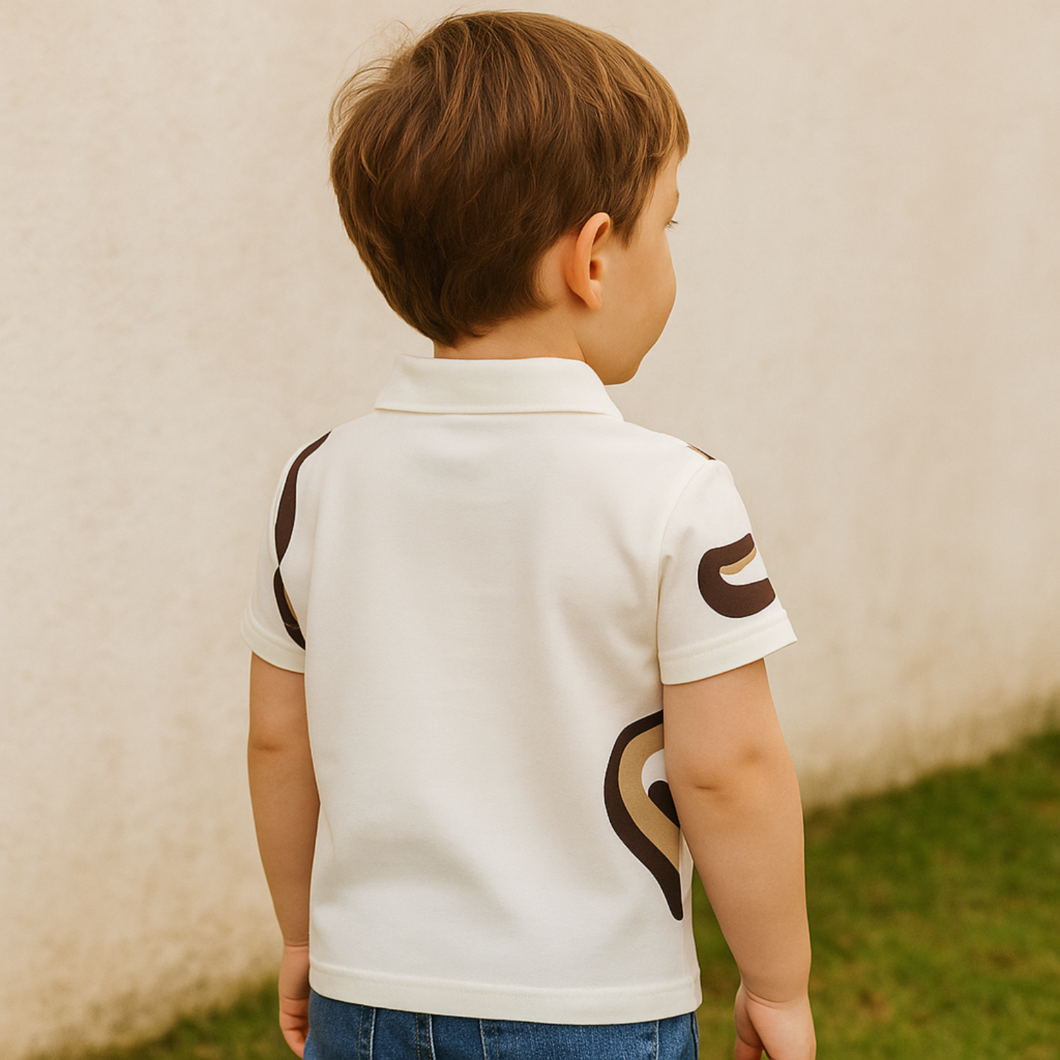 Ruff Jns Boys’ Printed Polo T-Shirt – Stylish Casual Wear (Age 2–14 Years)