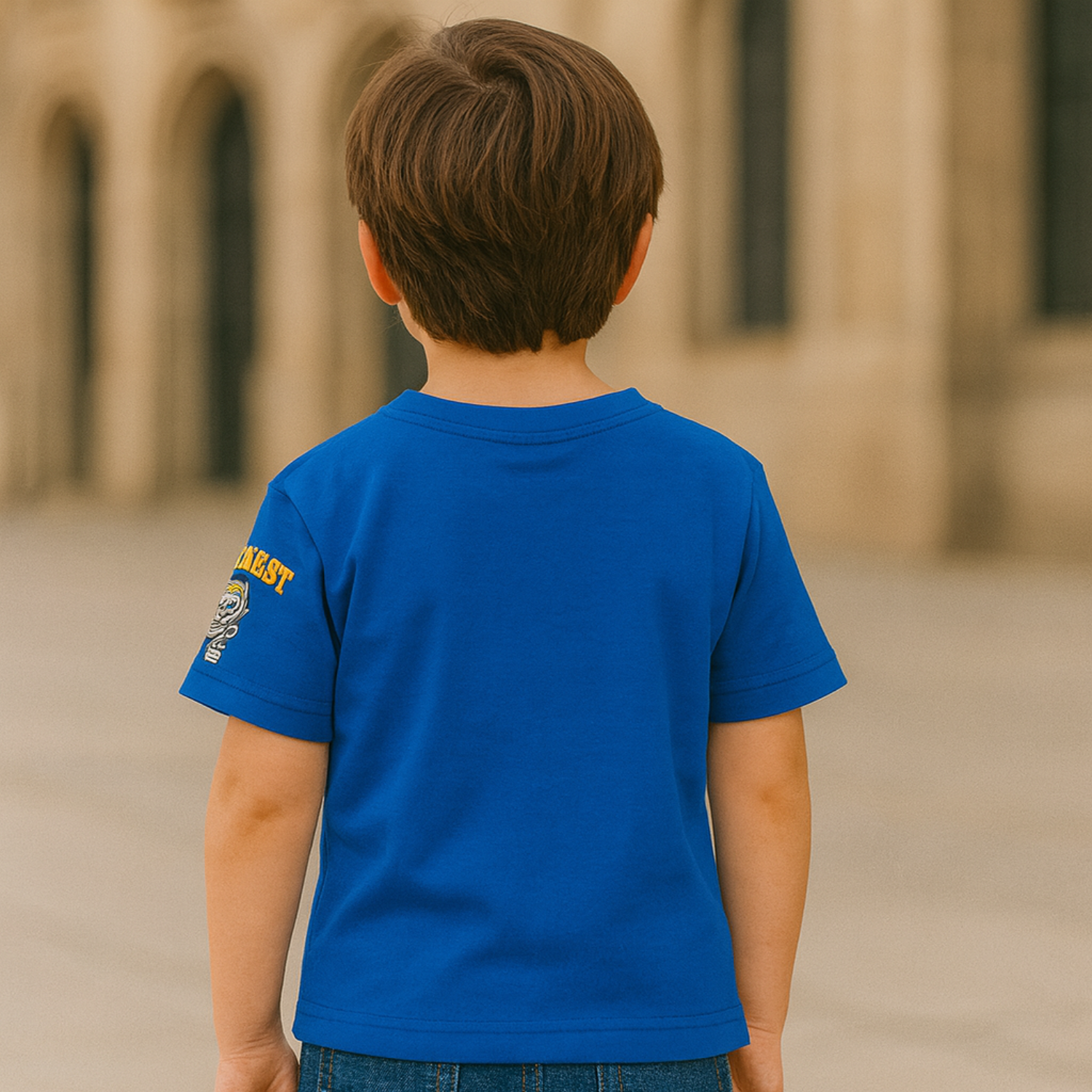 Smile Baby Boys’ "Art Labubu" Cartoon Graphic T-Shirt – 4 to 12 Years – B.Green, Blue, Brown & Red