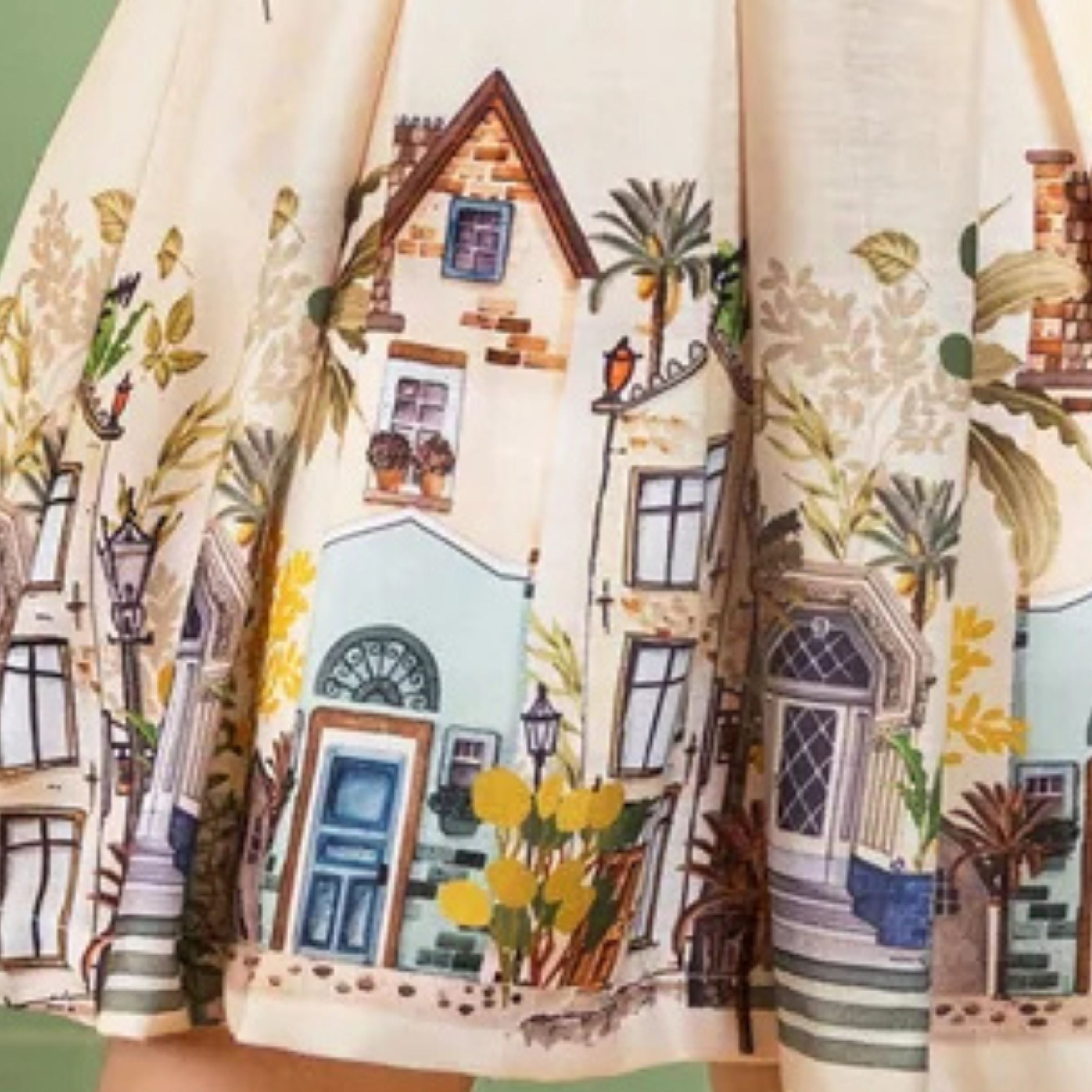 Tiny Baby Cream Full Sleeves Koti with Flared House & Floral Printed Frock – Girls Party Wear Dress (Age 4–12 Years)