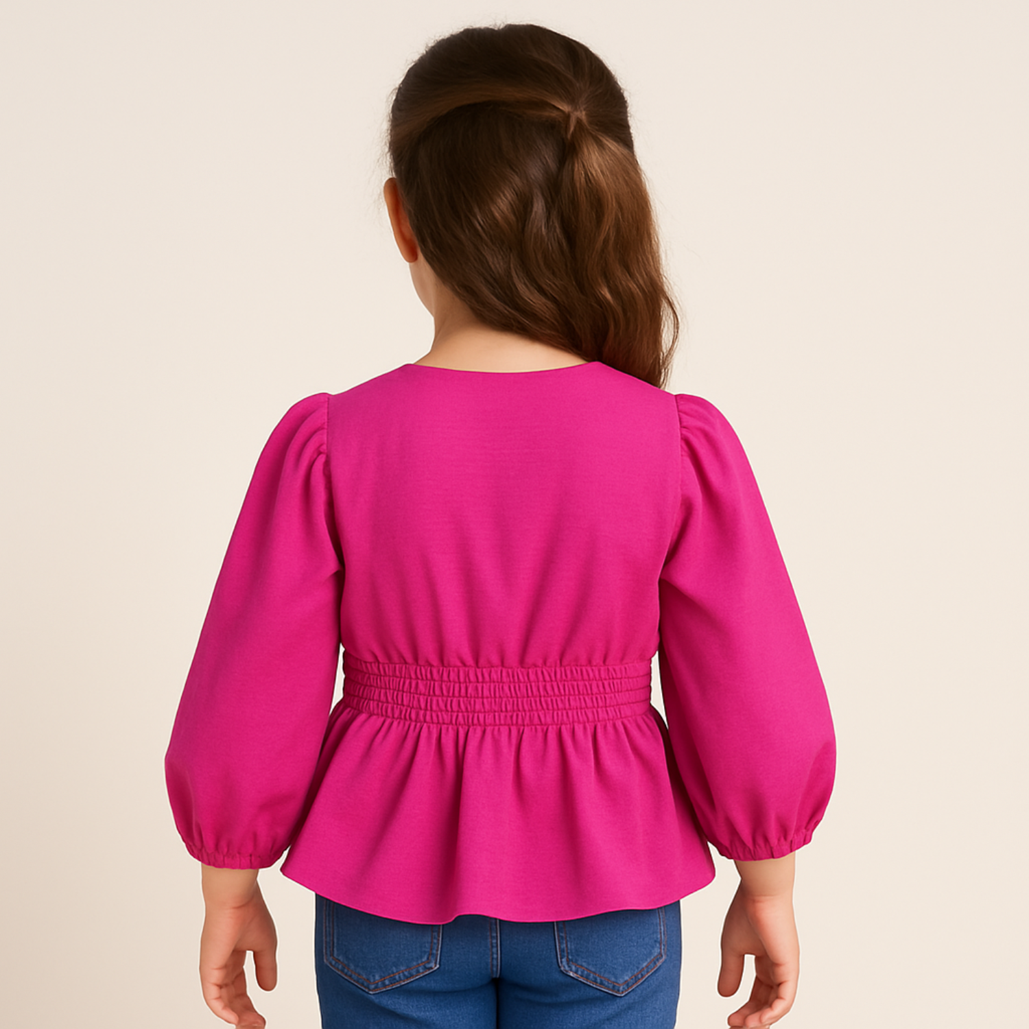 Reverse Xtreme Girls' Floral Wrap Top – Lime Green & Hot Pink | Ages 4–12