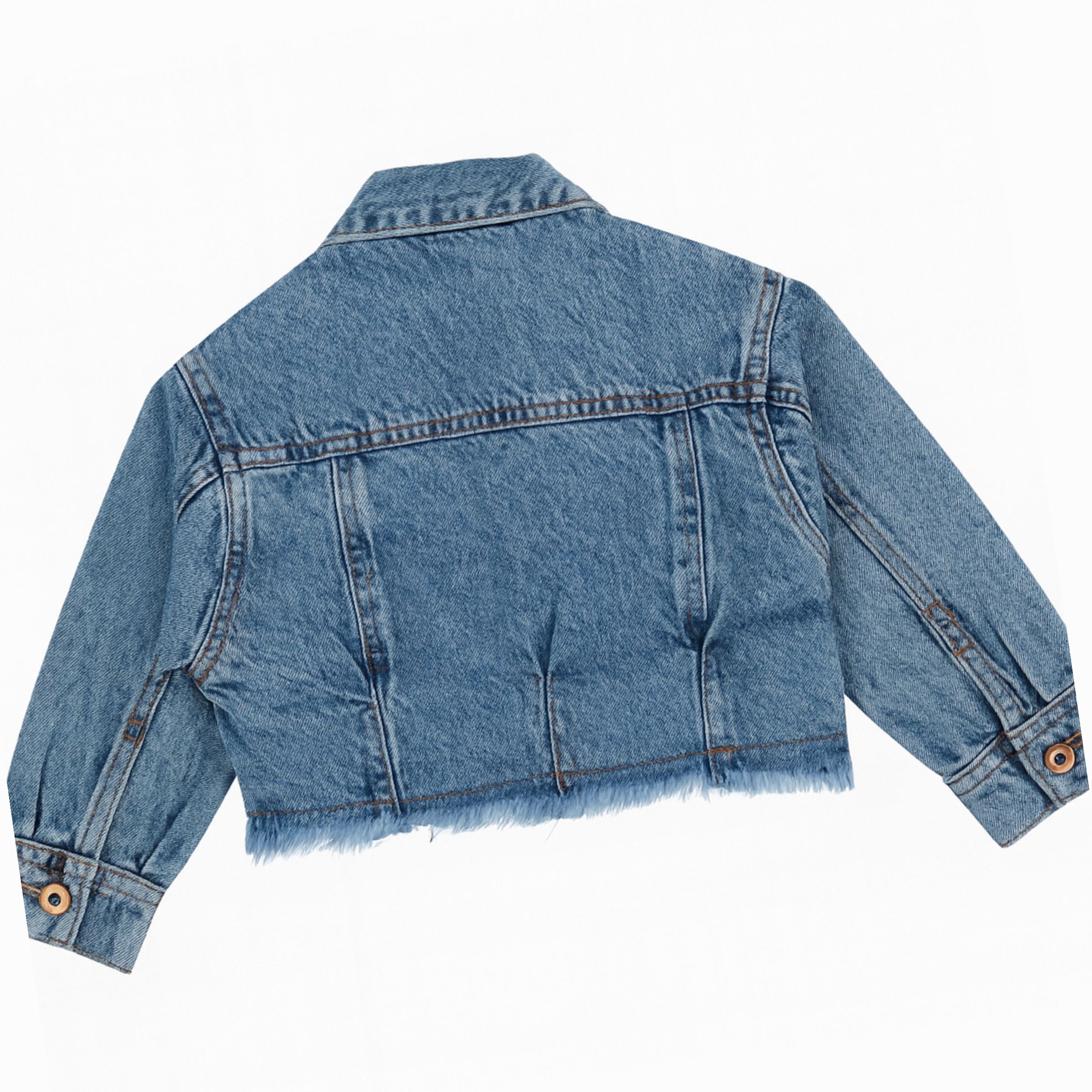 Reverse X-Treme girls’ Pikachu-Themed Denim Jacket | Ages 4–14+ | Light & Dark Denim Variants