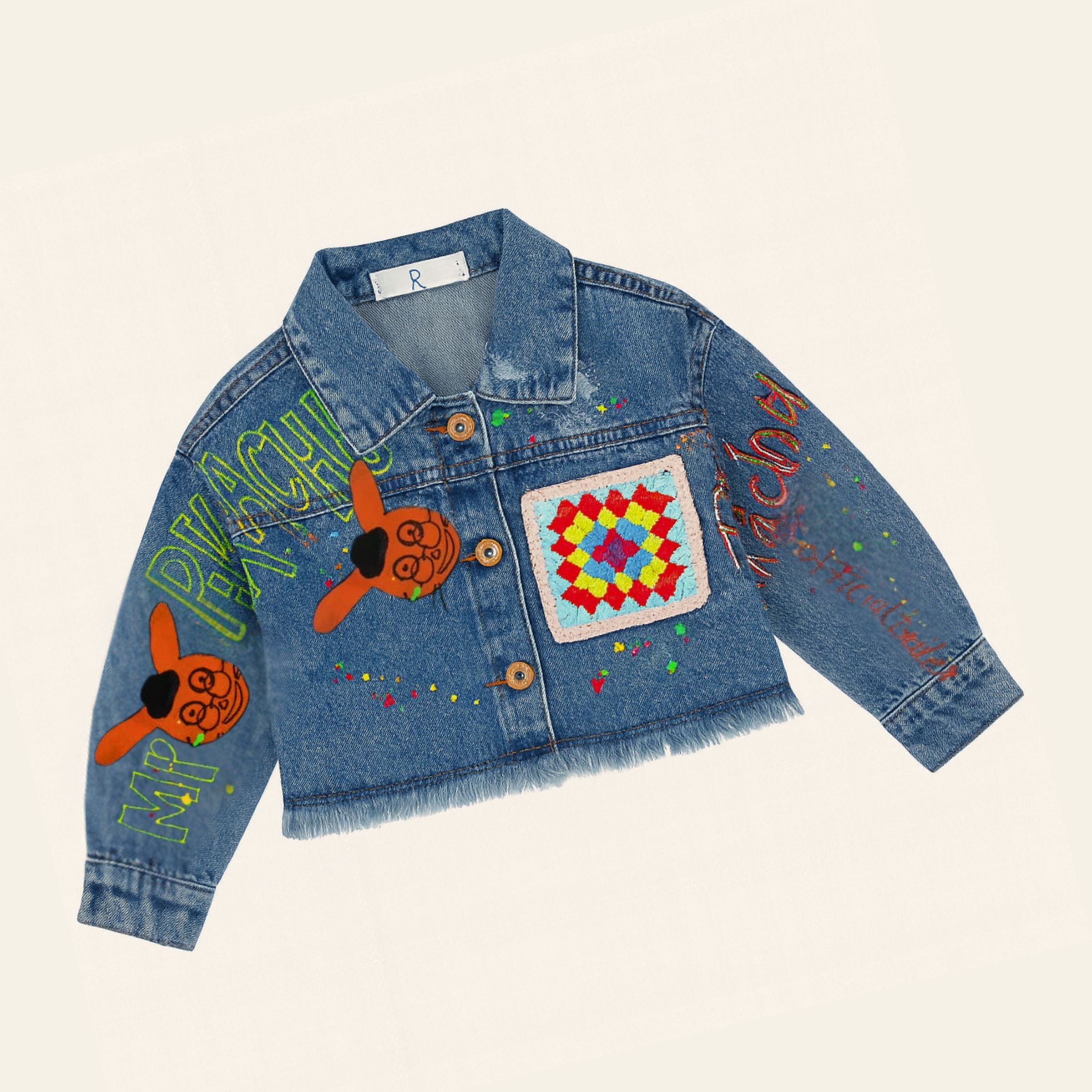 Reverse X-Treme girls’ Pikachu-Themed Denim Jacket | Ages 4–14+ | Light & Dark Denim Variants