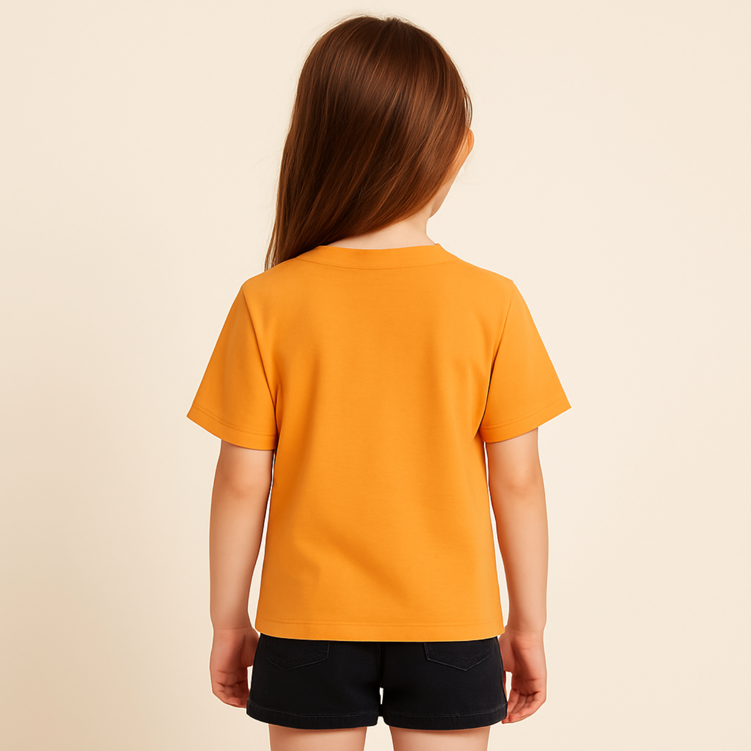 Reverse Xtreme Girls Stylish Graphic Print T-Shirt – Orange , Yellow & Hot Pink | Cute Cartoon Design