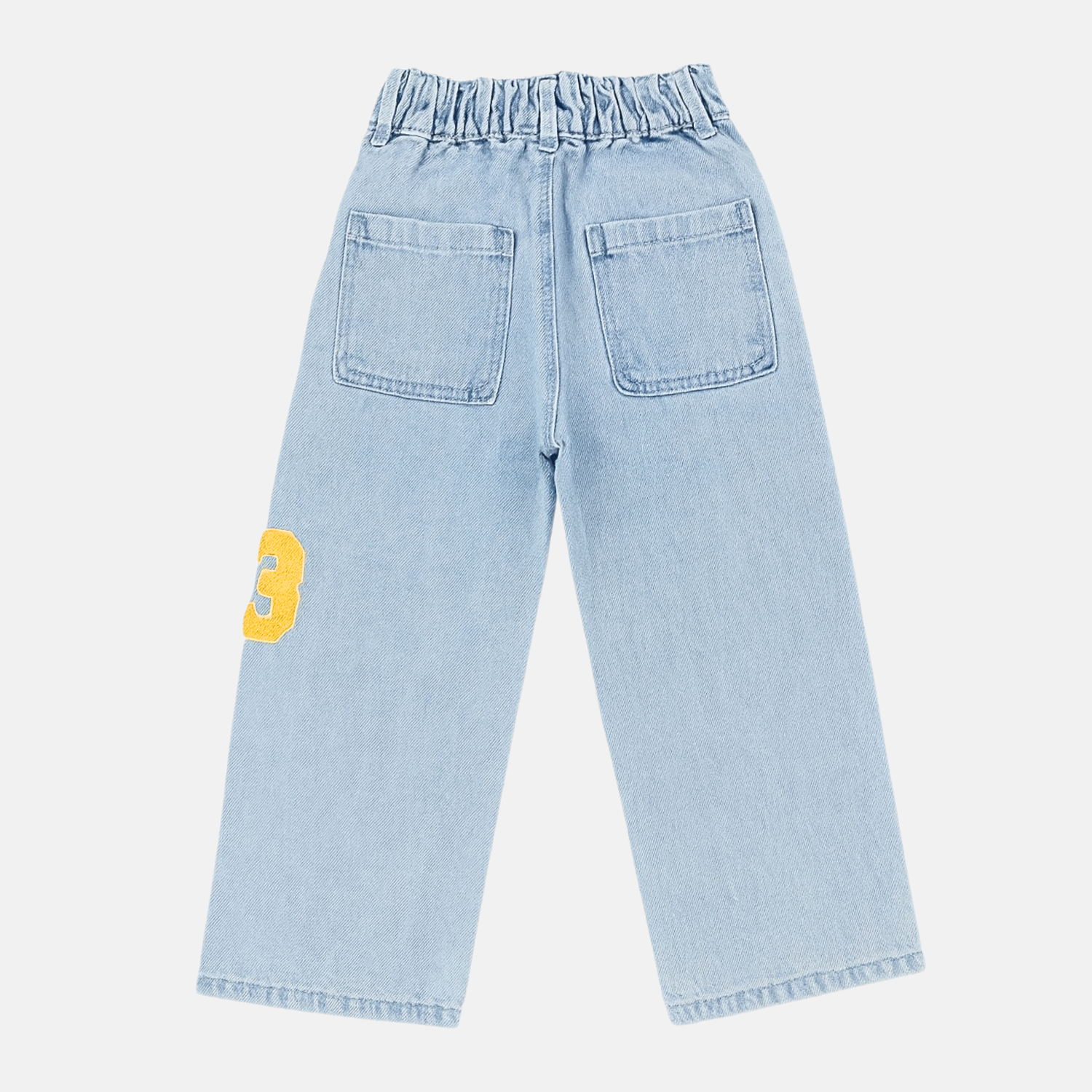 Girls Light Blue Denim Jeans with Patchwork Details – REVERSE X-TREME (Age 4-12Y)