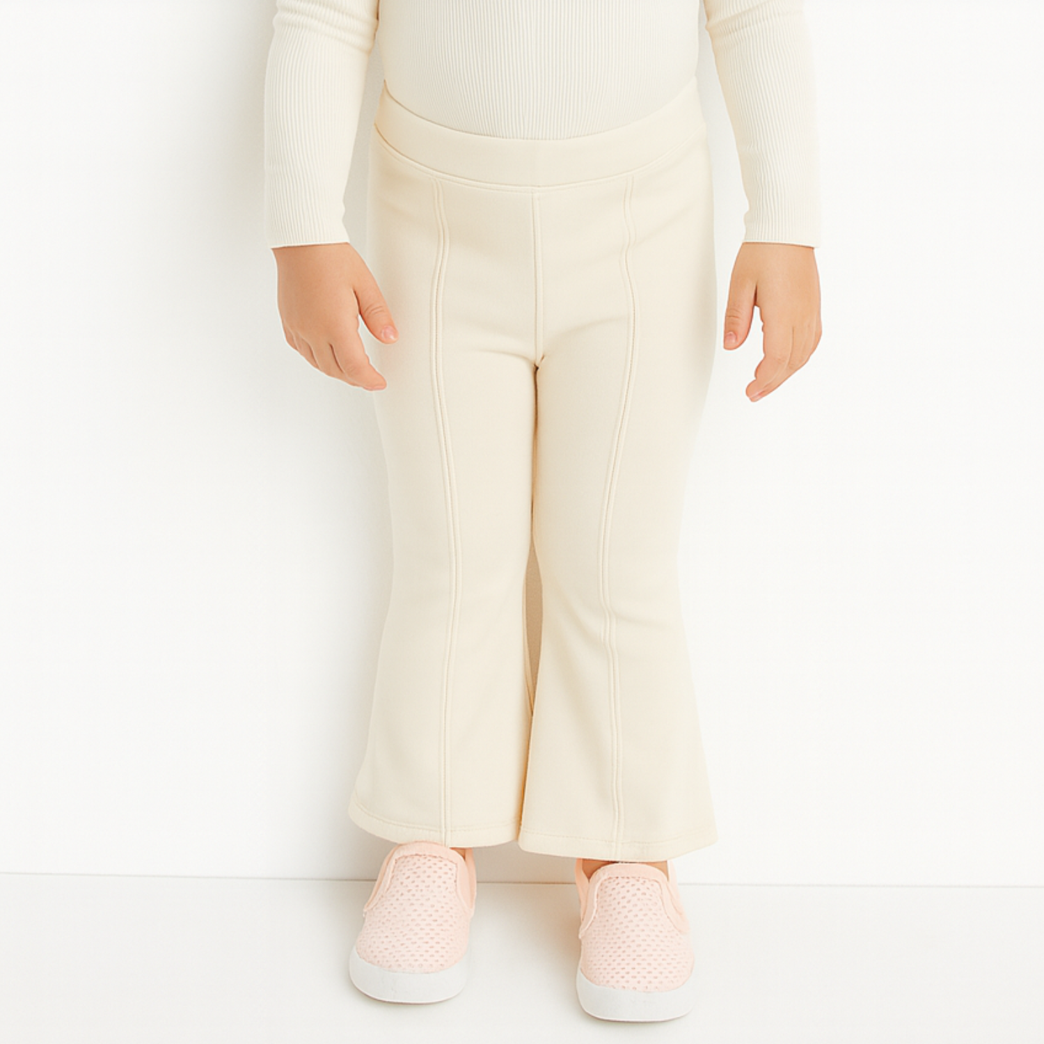 REVERSE X-TREME Girls’ Flared Jeggings – Off-White & Black – Ages 3 to 14 Years