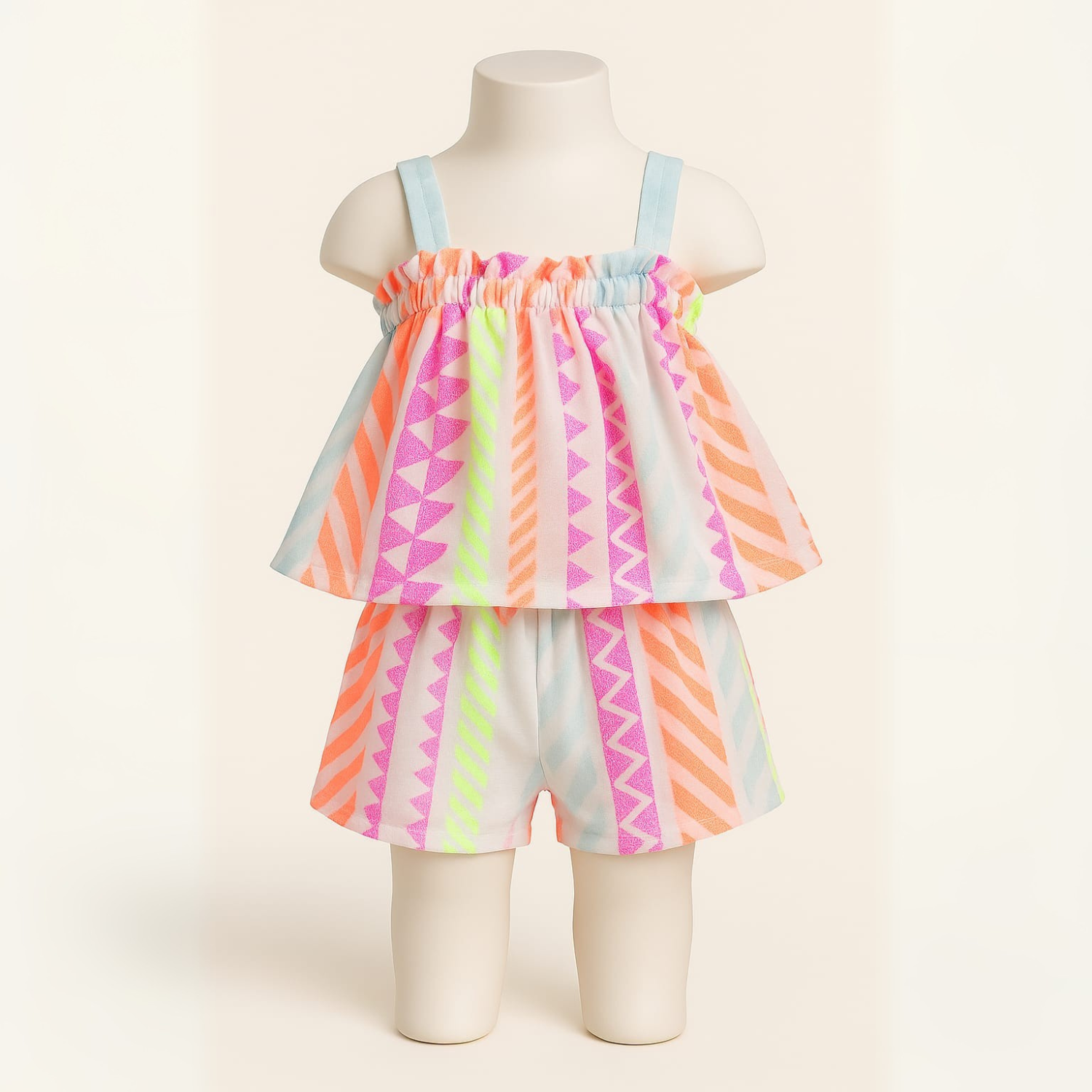 Smile Baby Girls Two-Piece Outfit Consisting Of A Cropped Top And Shorts | 6month to 36month