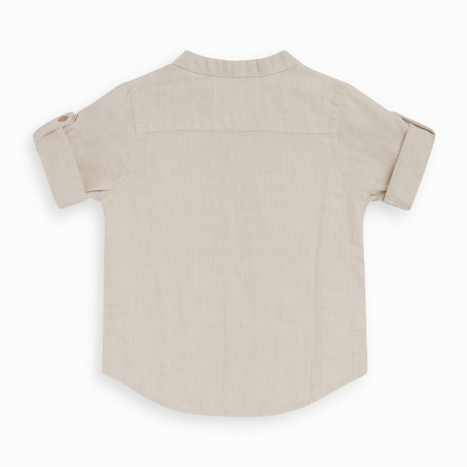 Gusto Kids Fawn Full-Sleeve Band Collar Shirt (6M – 4Y) – Classic Cotton Shirt