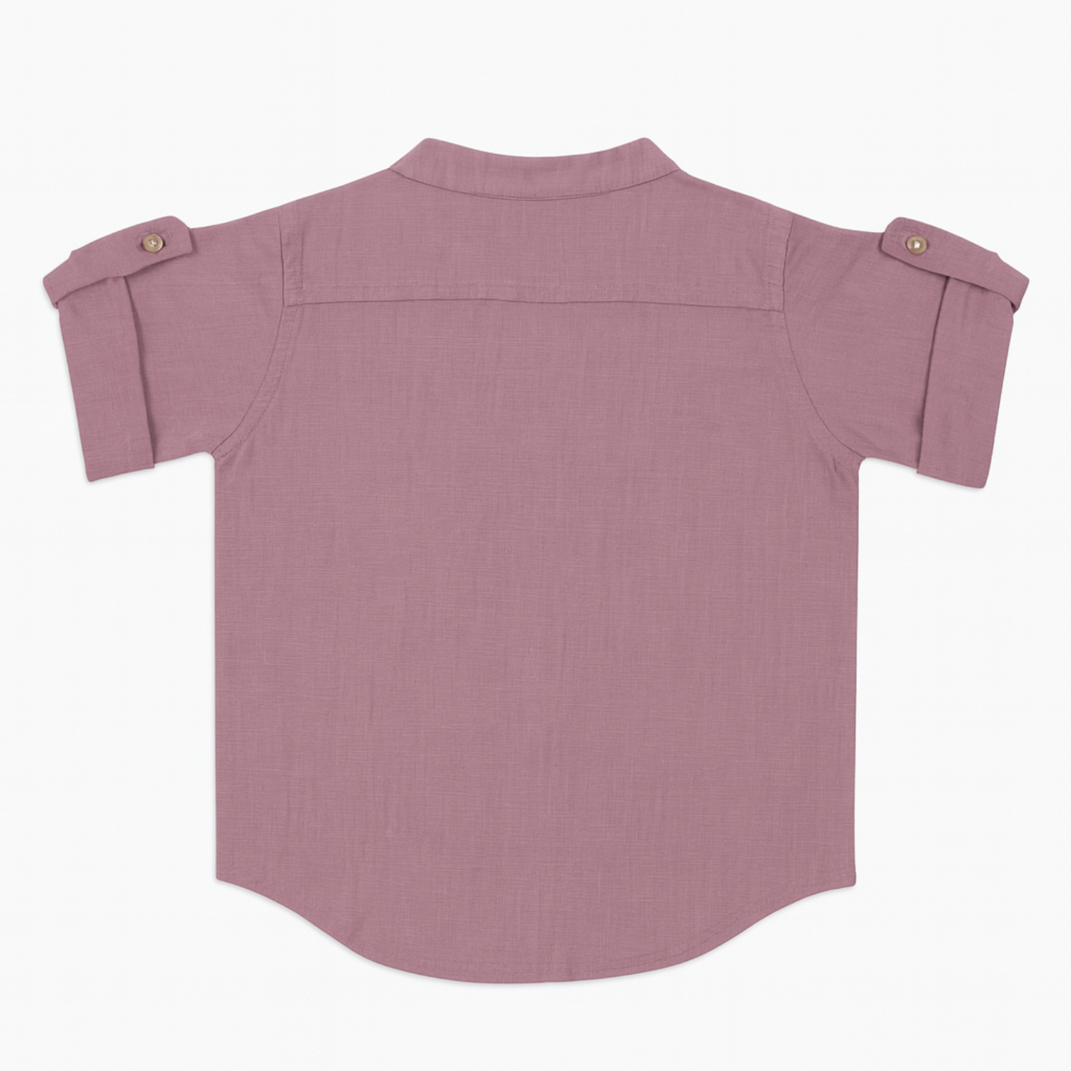 Gusto Kids Peach Full-Sleeve Band Collar Shirt (6M – 4Y) – Classic Cotton Shirt