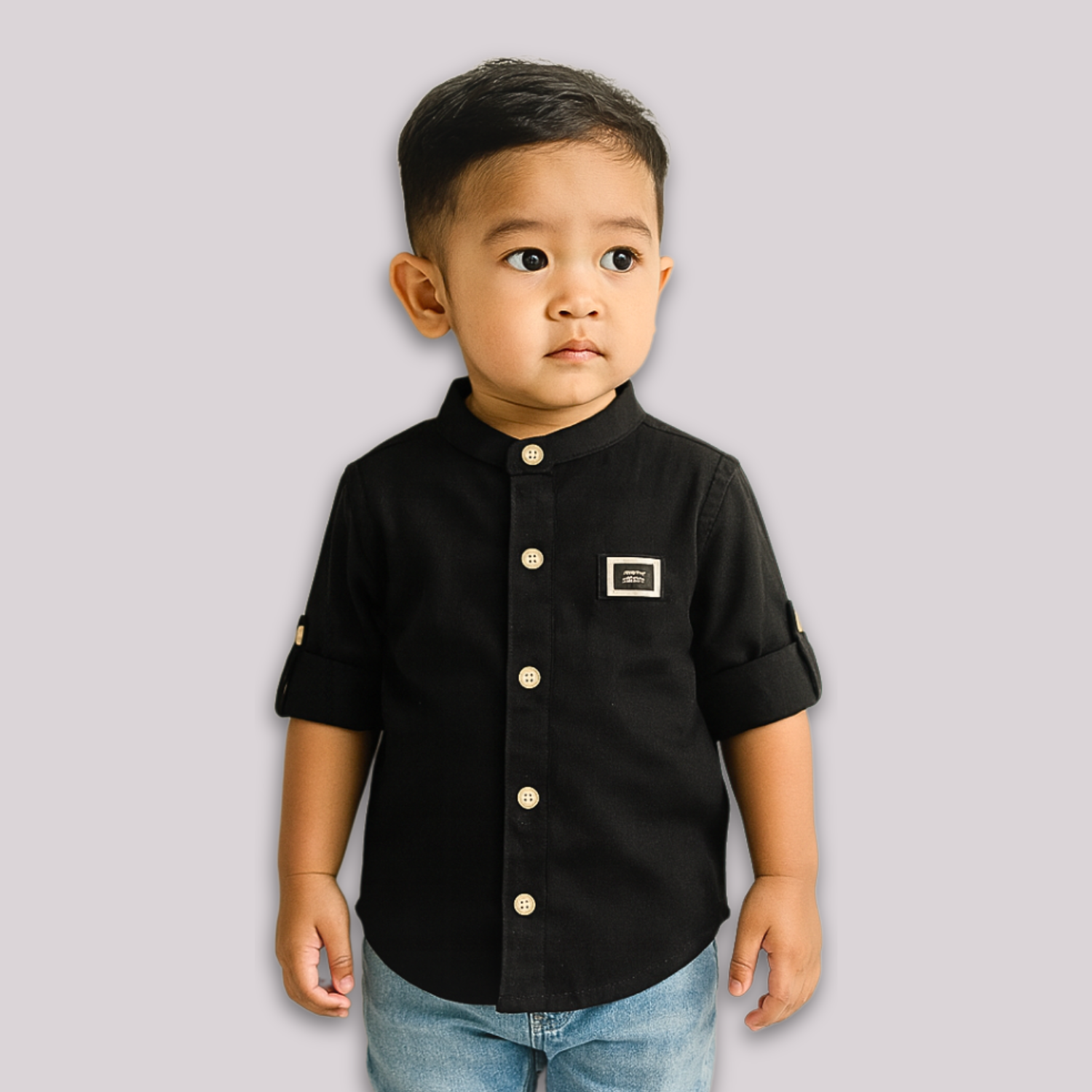 GUSTO Junior Boys Black Shirt, designed for comfort and elegance