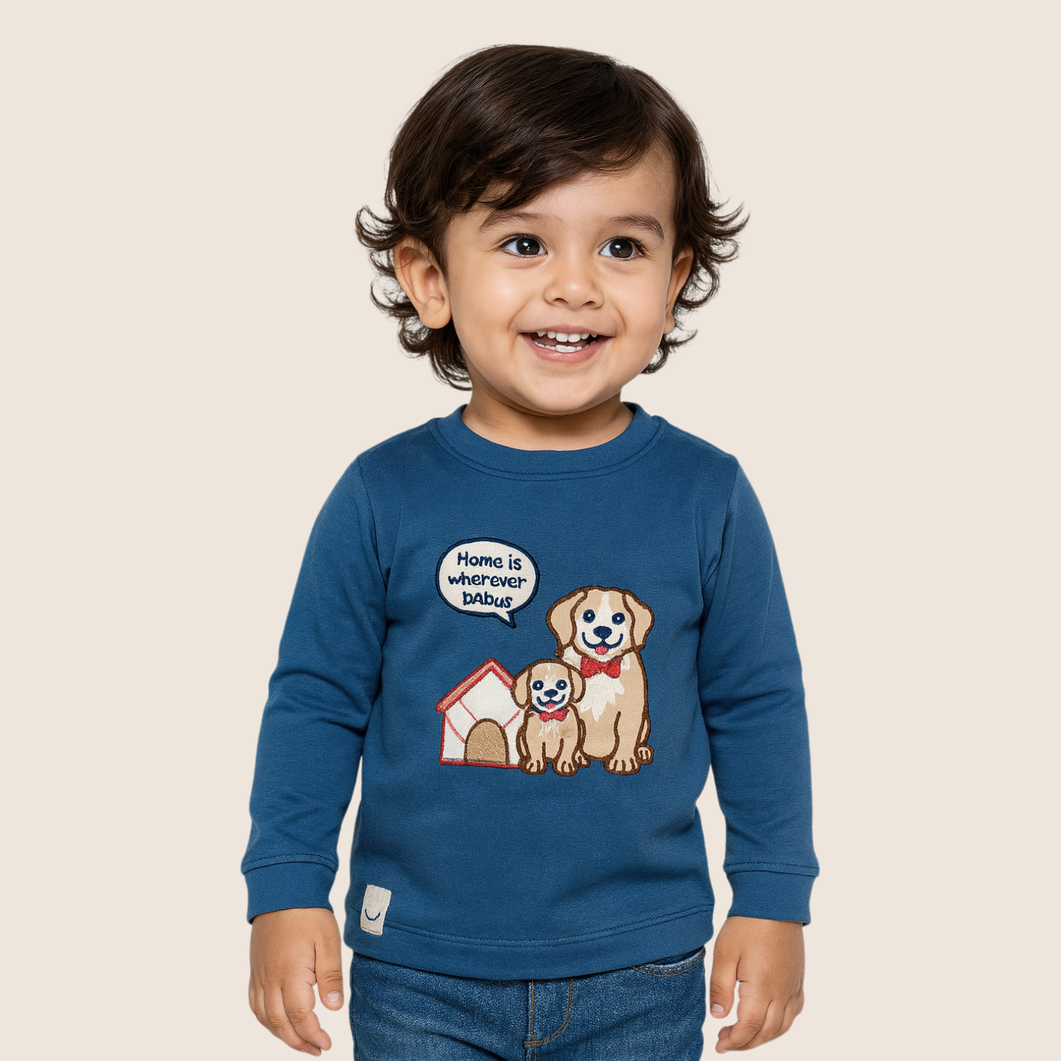 OLLYPOP “Home is Wherever” Full Sleeve Cotton Tee – 0–4Y