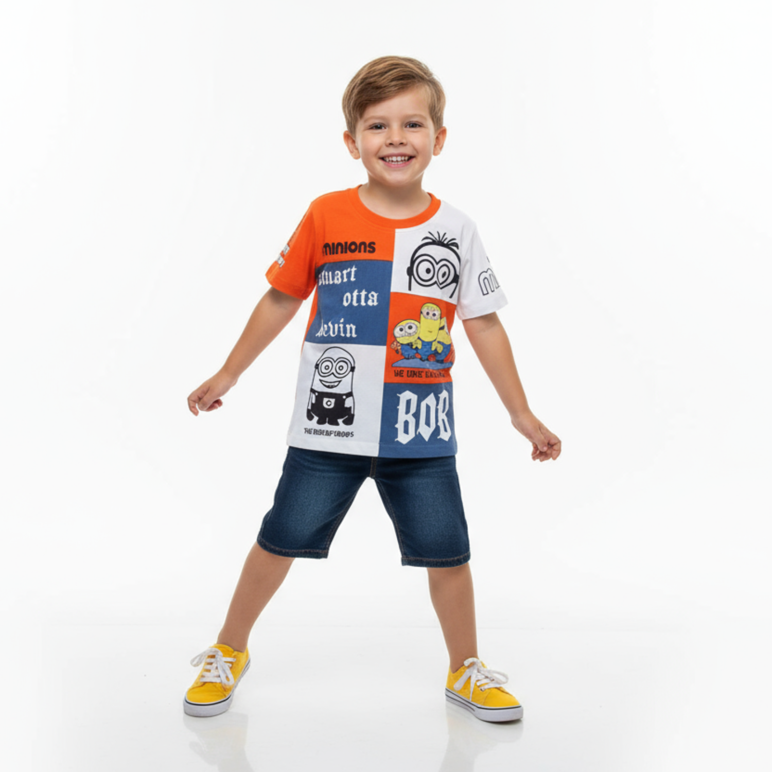 SKETCH Minions Graphic Cotton T-Shirt for Boys (18 Months–12 Years)