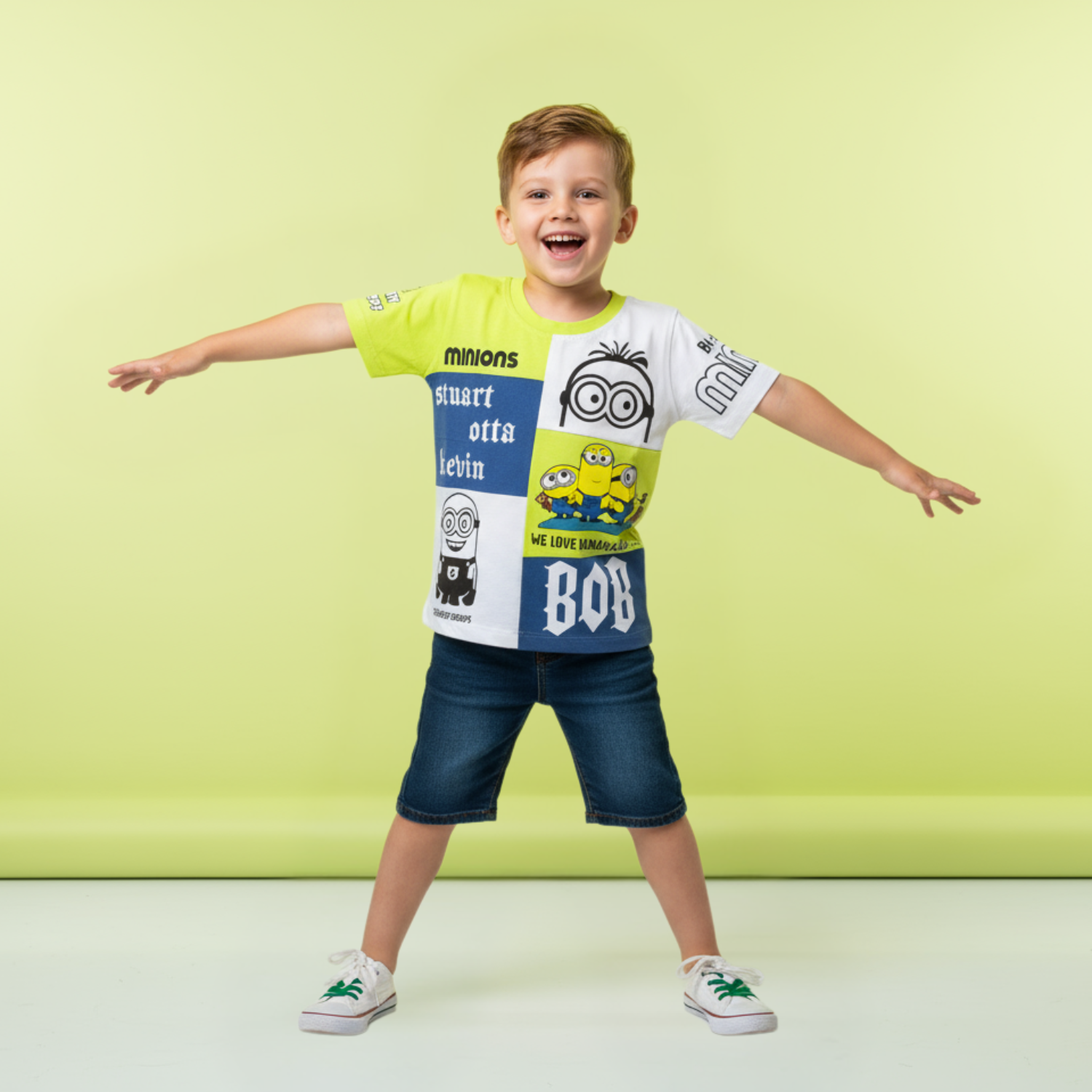 SKETCH Minions Graphic Cotton T-Shirt for Boys (18 Months–12 Years)