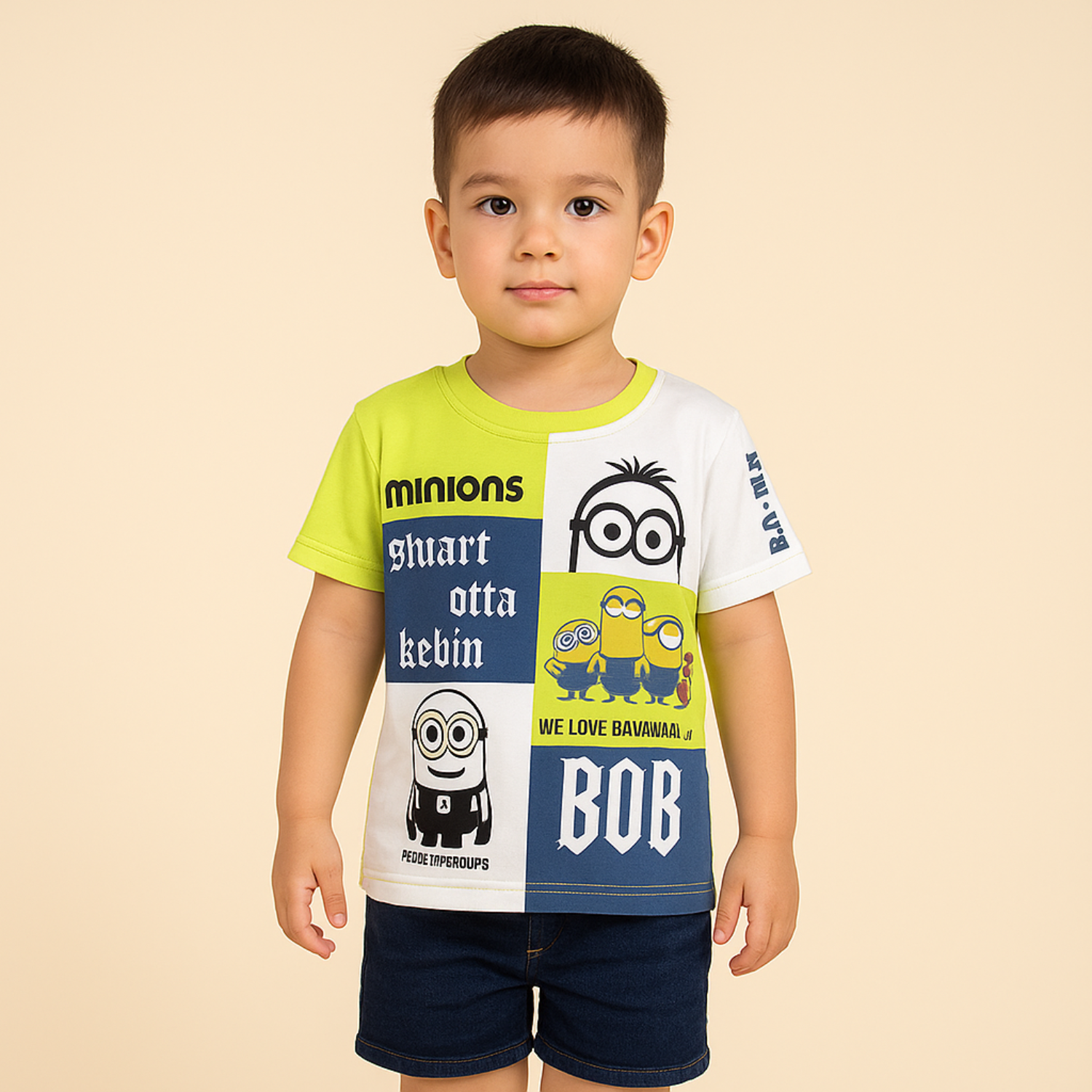 SKETCH Minions Graphic Cotton T-Shirt for Boys (18 Months–12 Years)