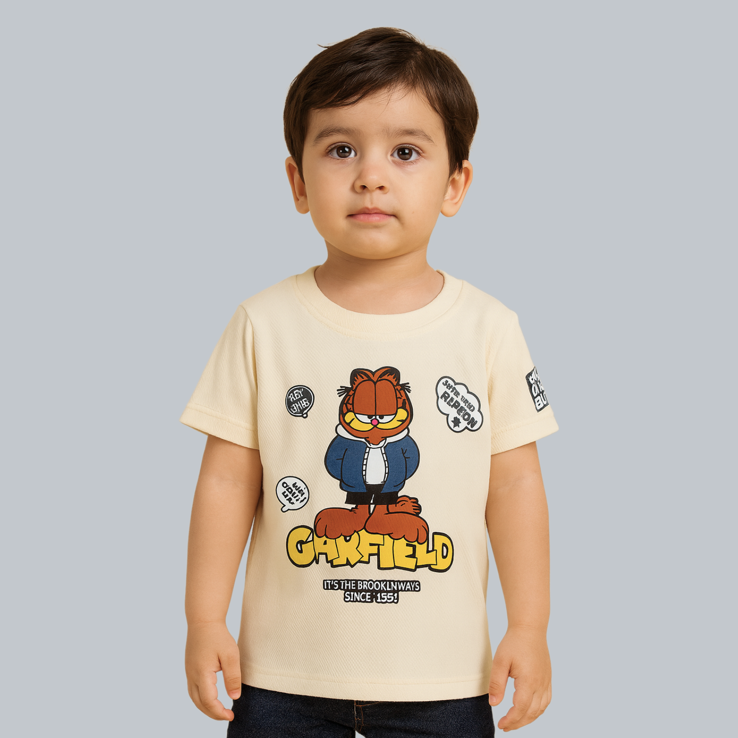 SKETCH Garfield Printed Cotton T-Shirt for Boys (18 Months–12 Years)