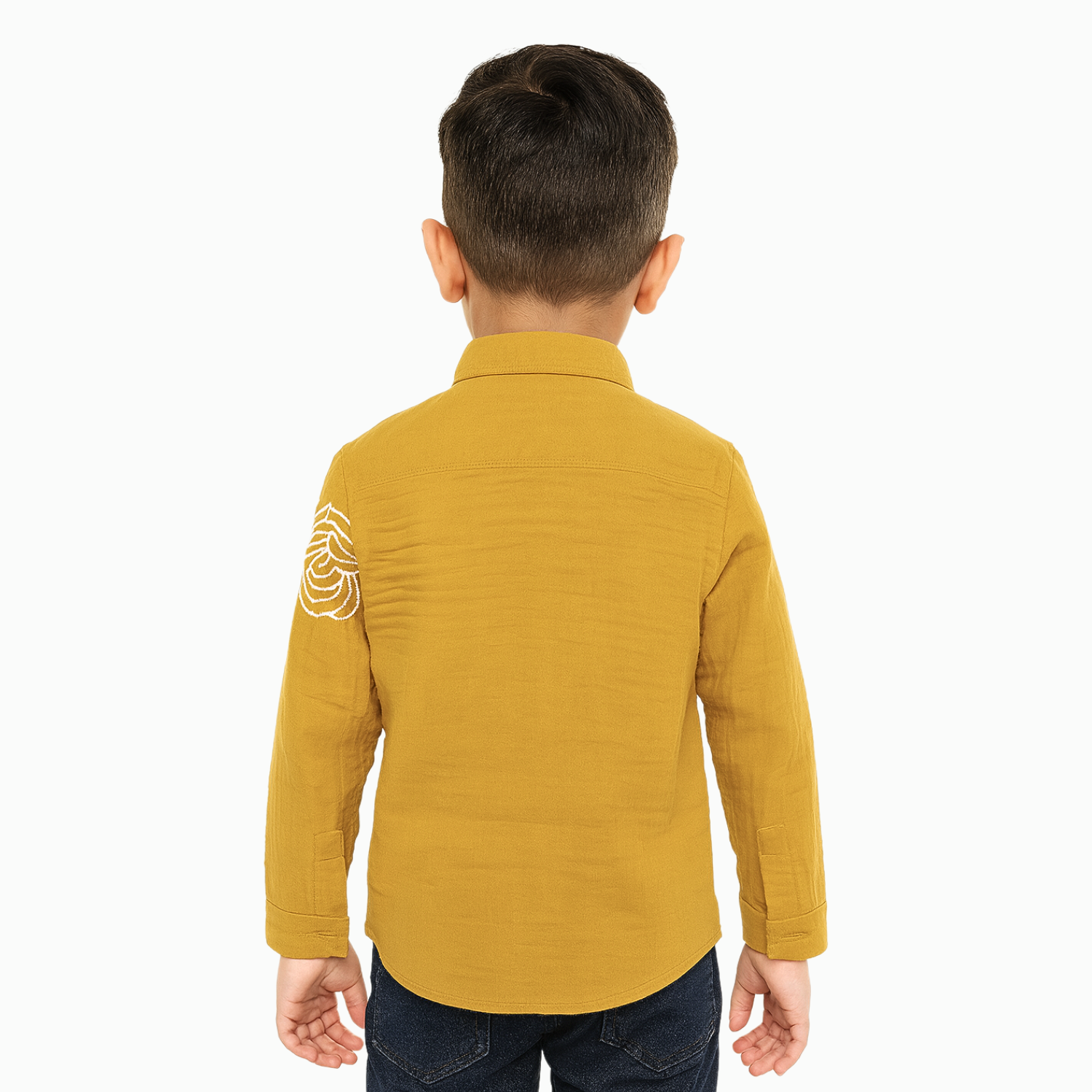 BLAZO Boys Mustard Linen Shirt | Age 1–12 Years