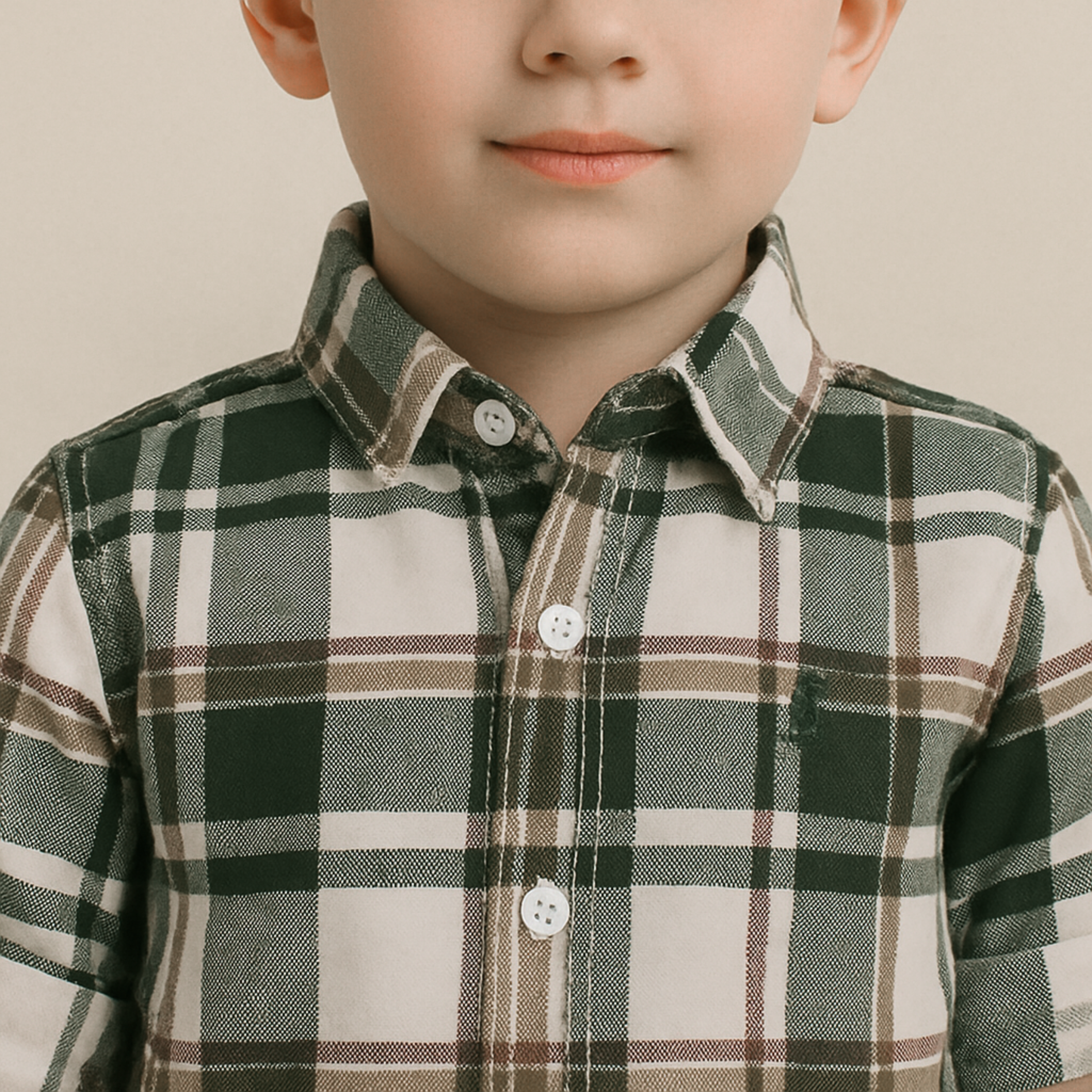 Blazo Boys’ Blue & Green Checkered Full Sleeve Shirt | Ages 1–10 Years