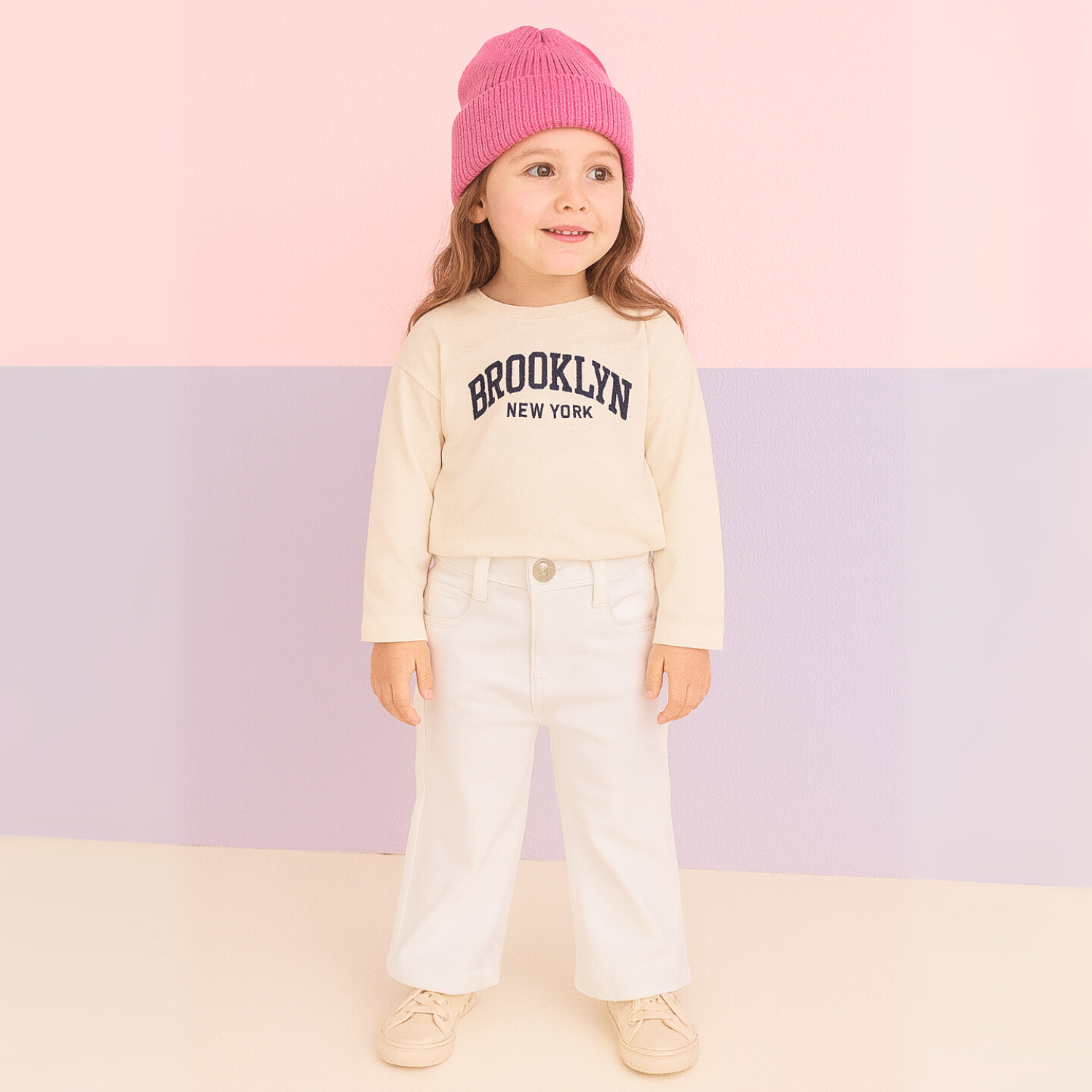 Girls White Straight-Fit Jeans – LOVEKINS (Age 18M–6Y)