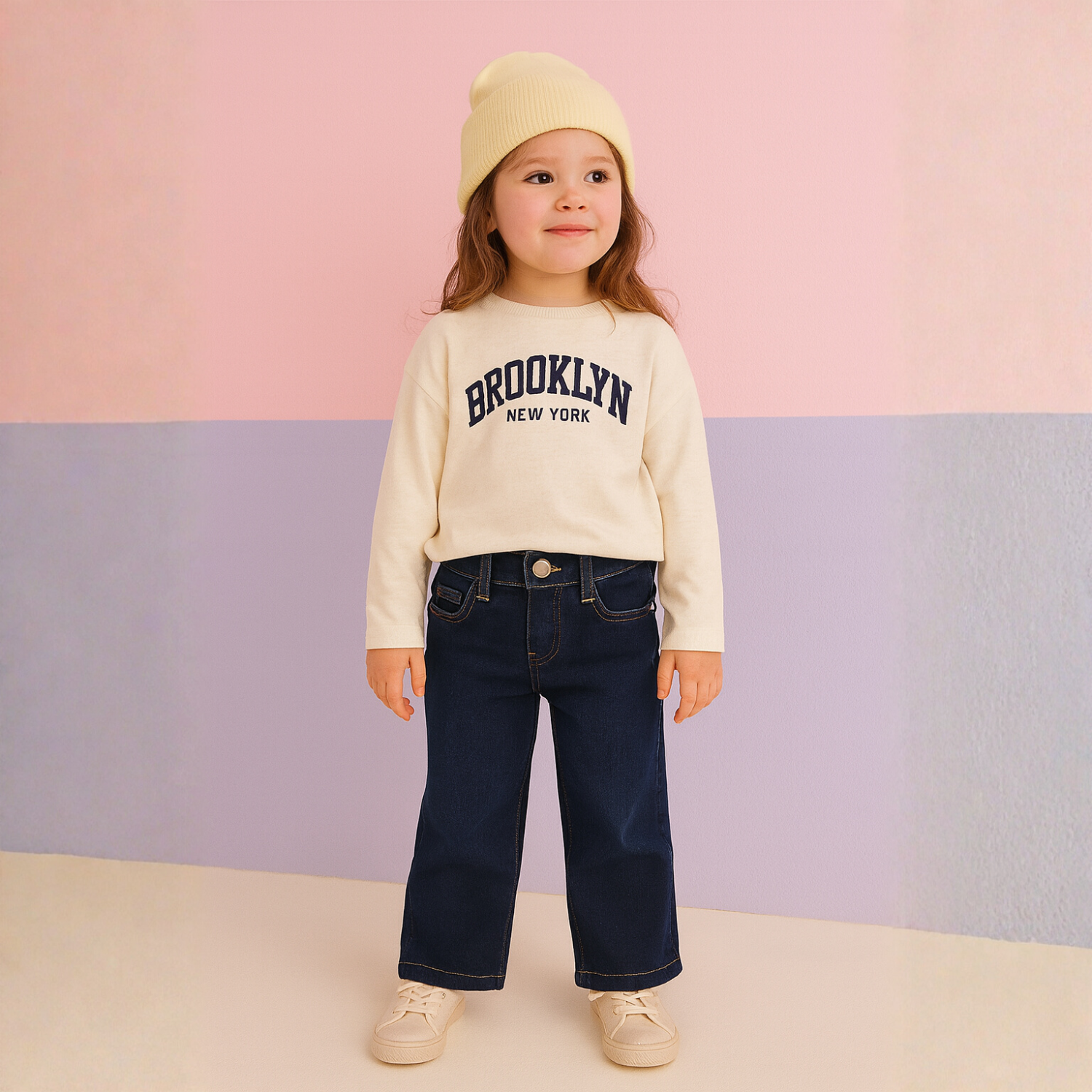 Girls Dark Blue Denim Jeans – LOVEKINS (Age 18M–6Y)
