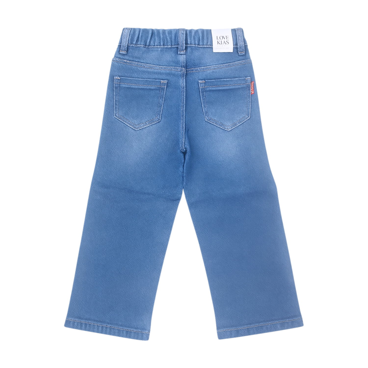 Girls Light Blue Straight-Fit Denim Jeans – LOVEKINS (Age 18M–6Y)