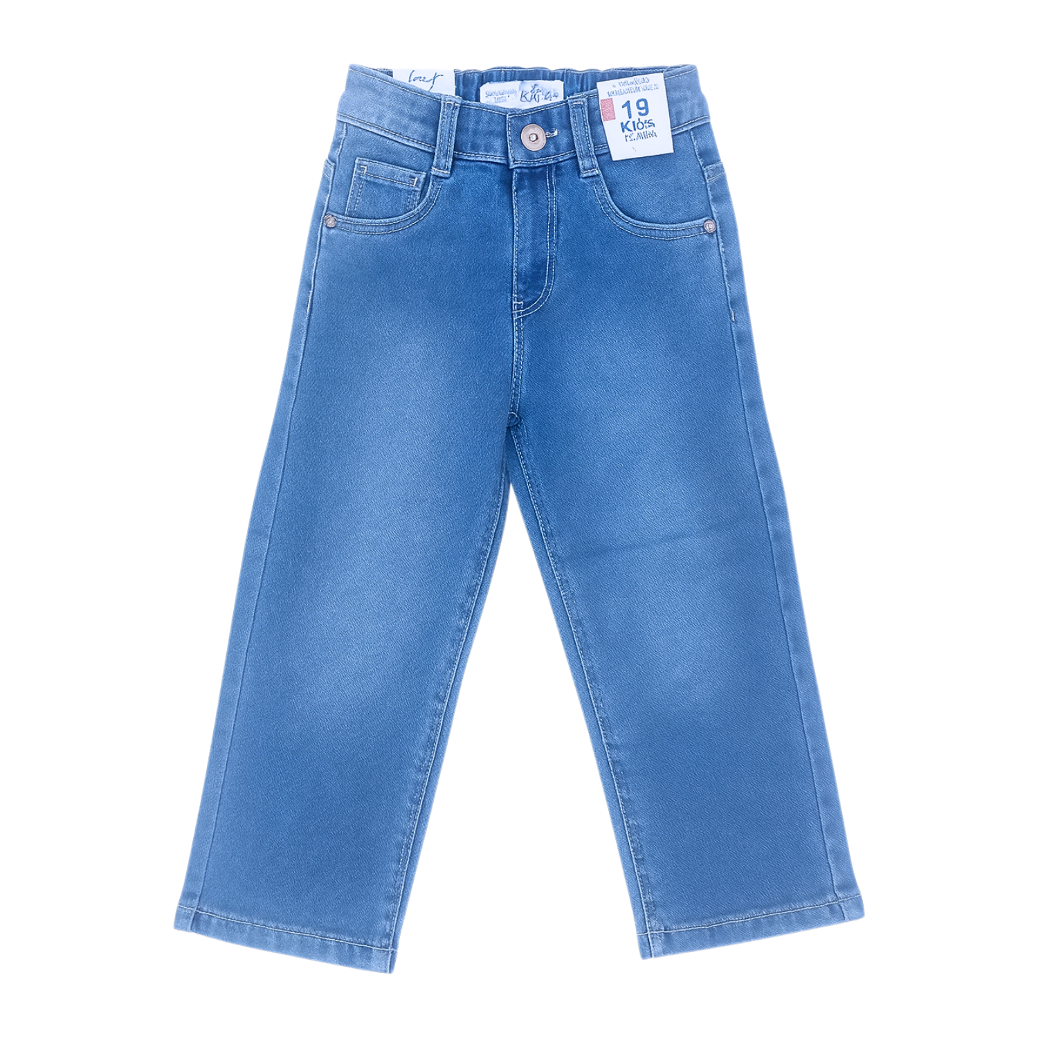 Girls Light Blue Straight-Fit Denim Jeans – LOVEKINS (Age 18M–6Y)