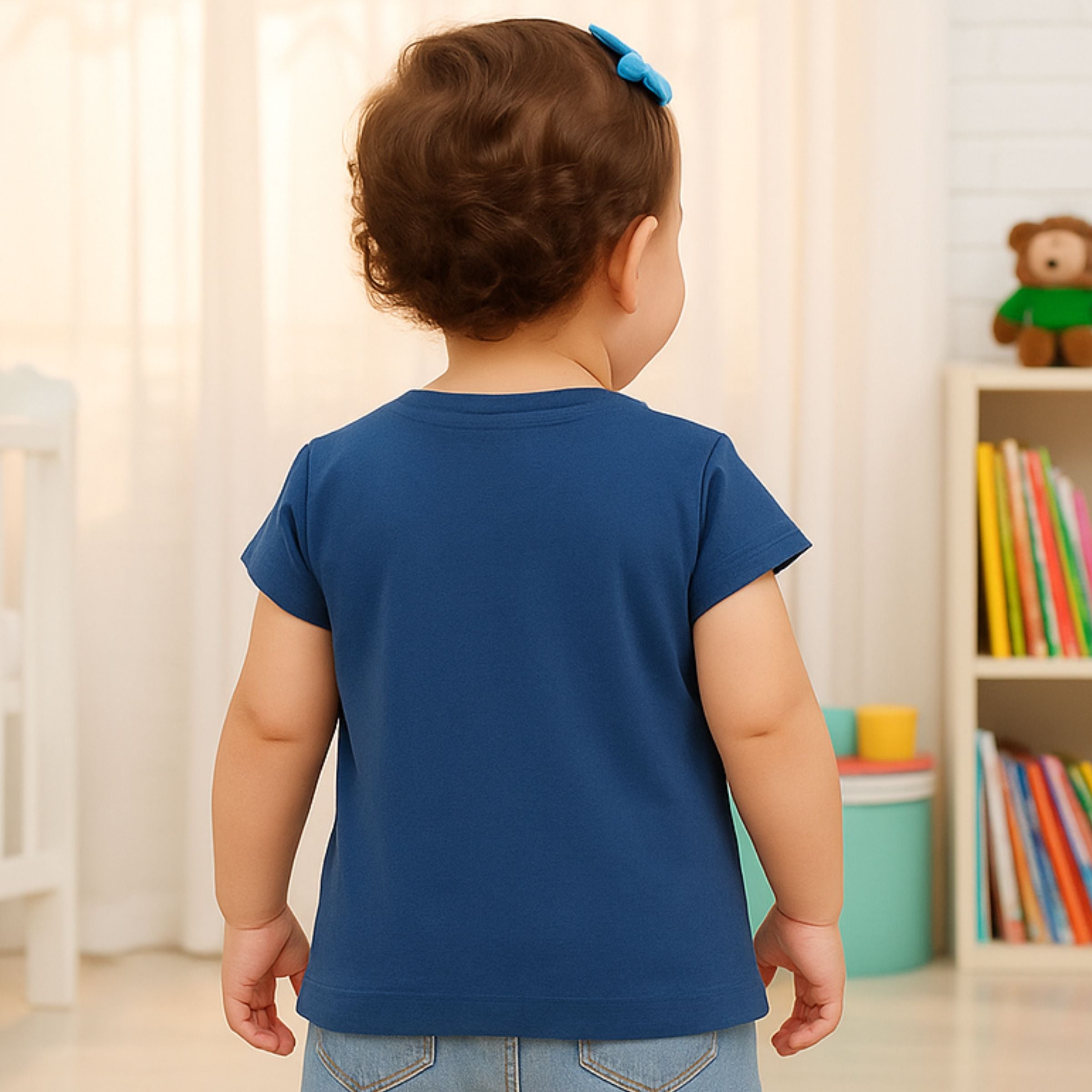 Ollypop Baby Girl Disney Princess “Ariel” Printed Cotton T-Shirt | Soft Short Sleeve Top for 12 Months to 3 Years