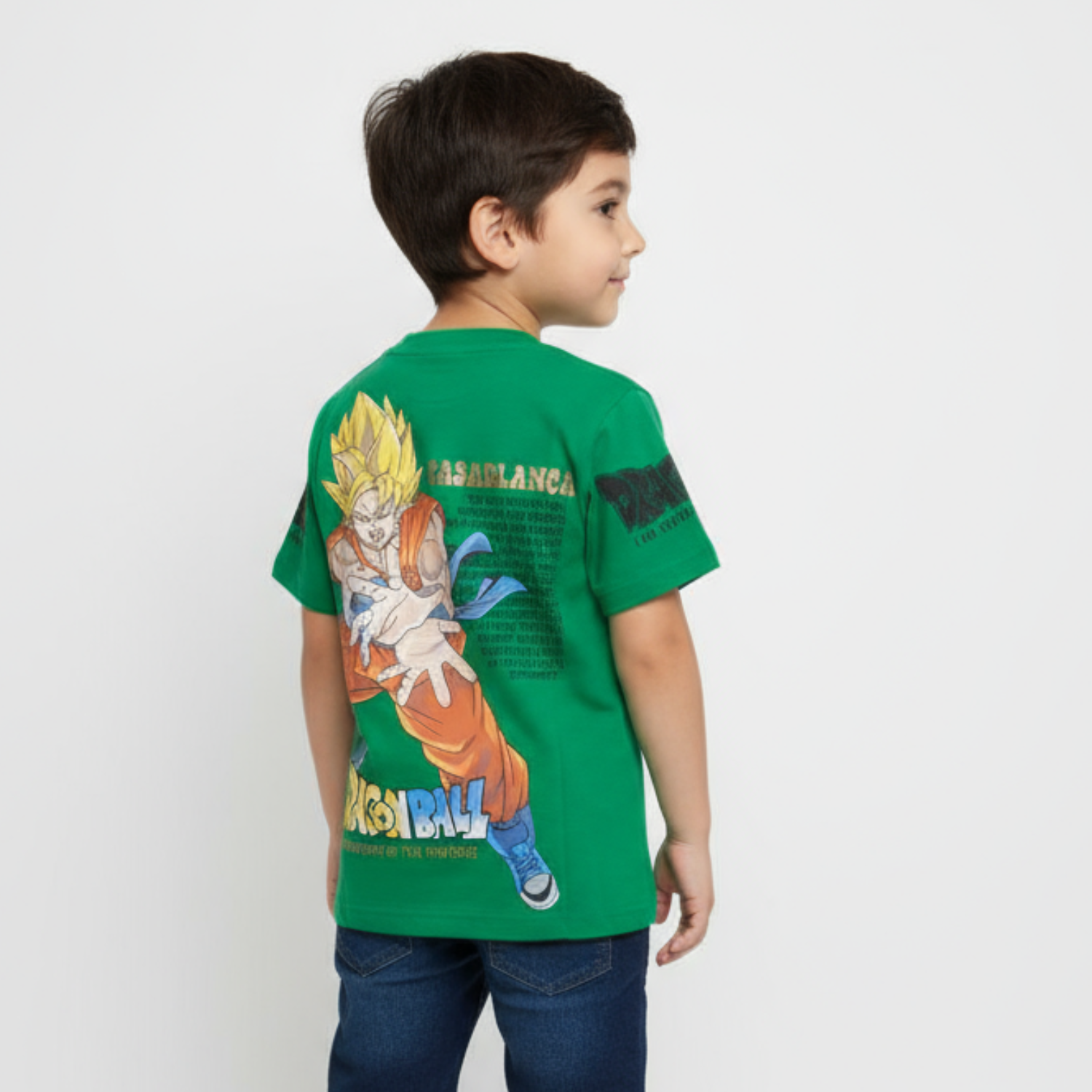 Smile Baby “Dragon Ball” Graphic Kids’ T-Shirt – Green, Black & Red
