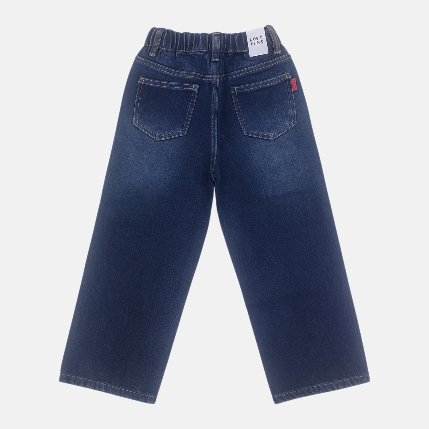 Girls Dark Blue Patchwork Denim Jeans – LOVEKINS (Age 6–14Y)