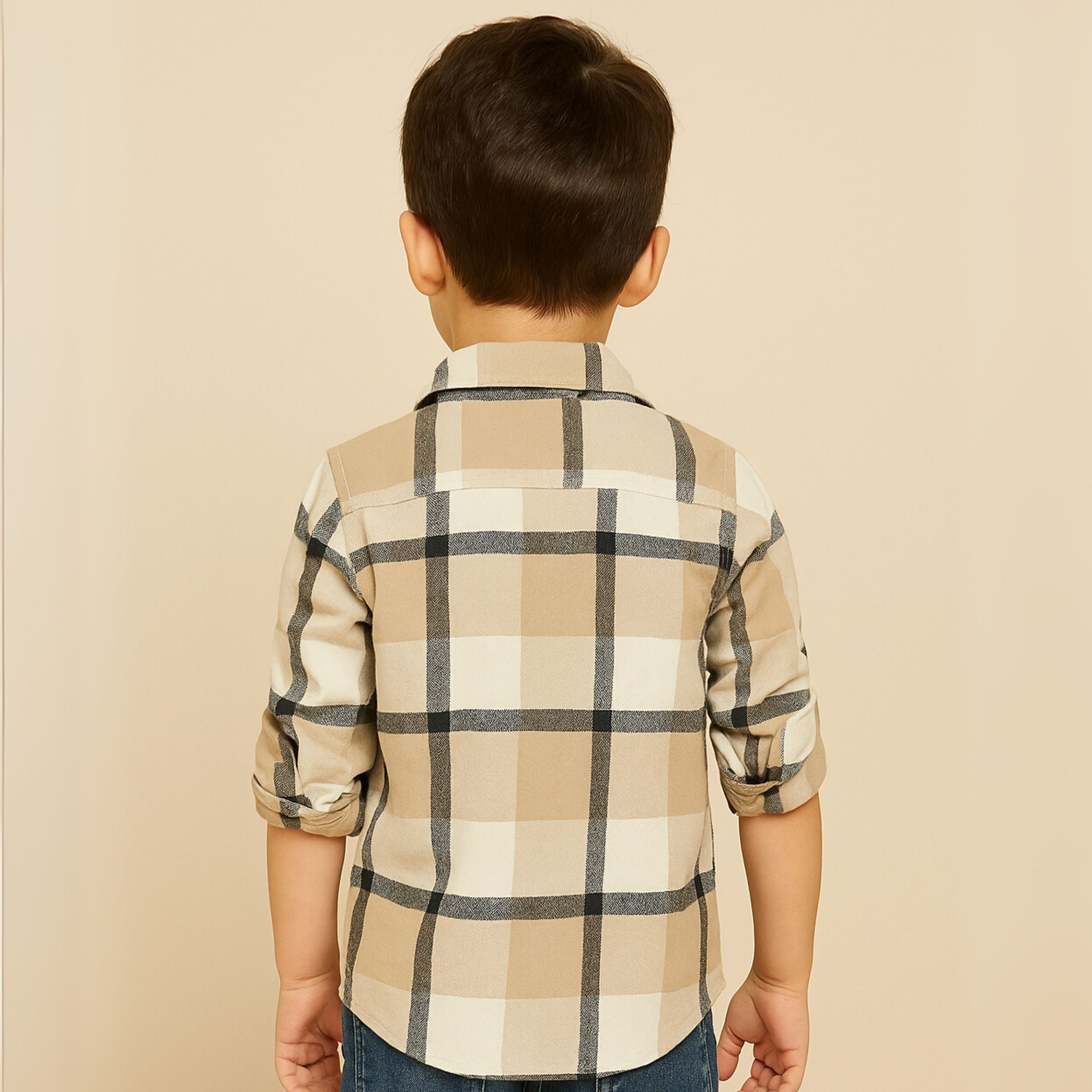 Smile Baby Boys’ Sky & Fawn Casual Shirt and T-Shirt Combo – Ages 3 to 14 Years