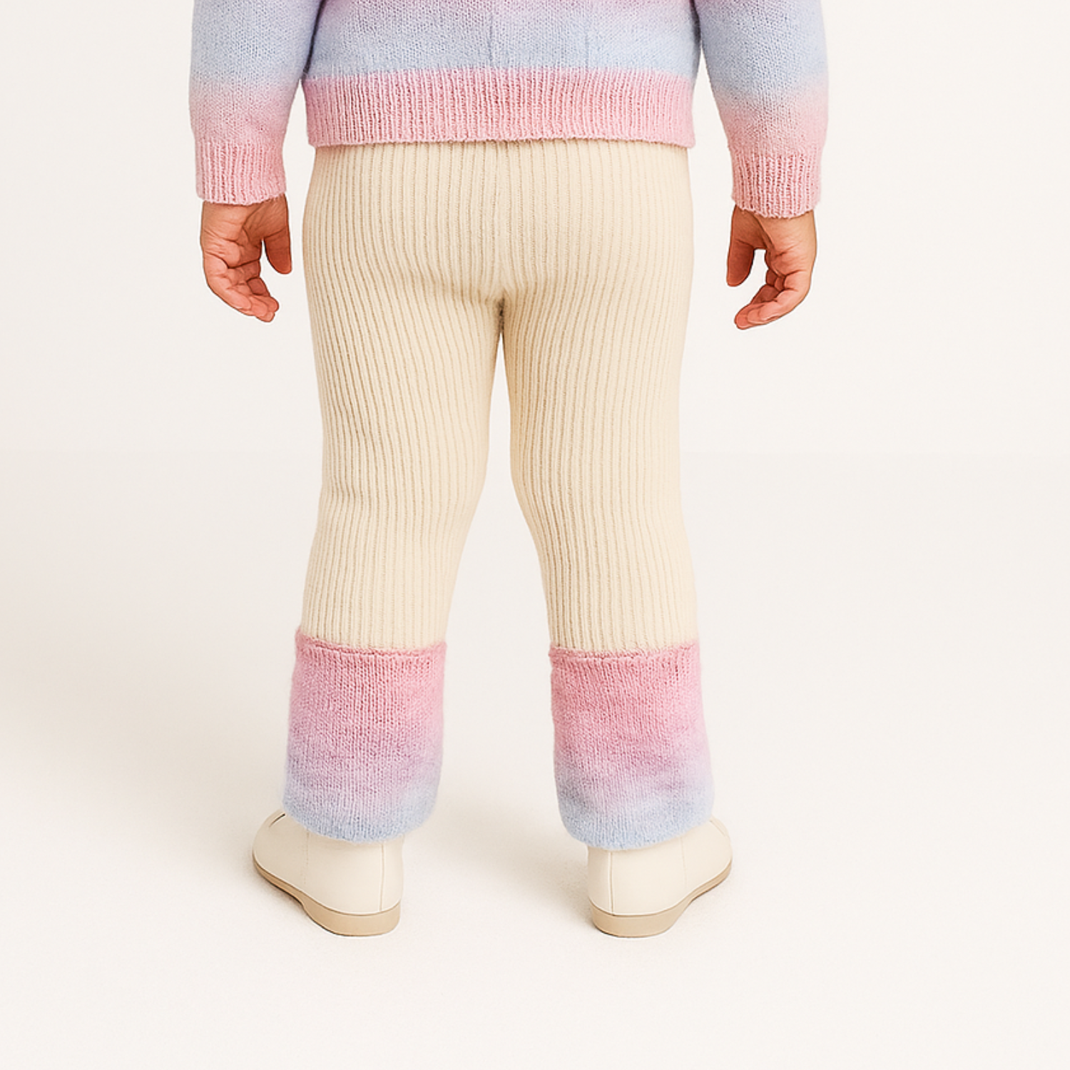 Smile Baby™ Rainbow Knit Sweater & Ribbed Pant Set – Age 6M to 24M