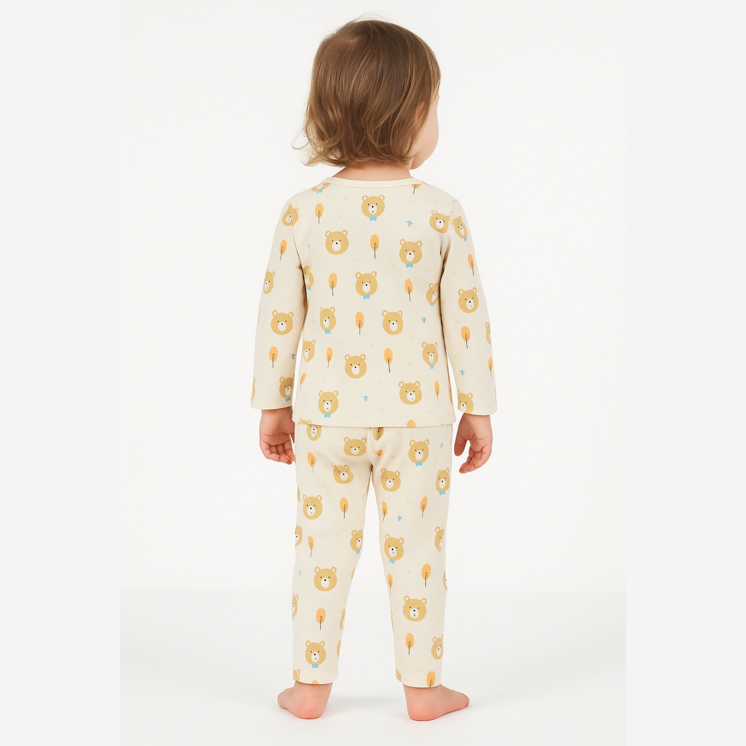 Toffy House 100% Cotton Baby Pajama Set – Bear & Balloon Print | 3 Months to 3 Year  | Soft Nightwear for  Girls