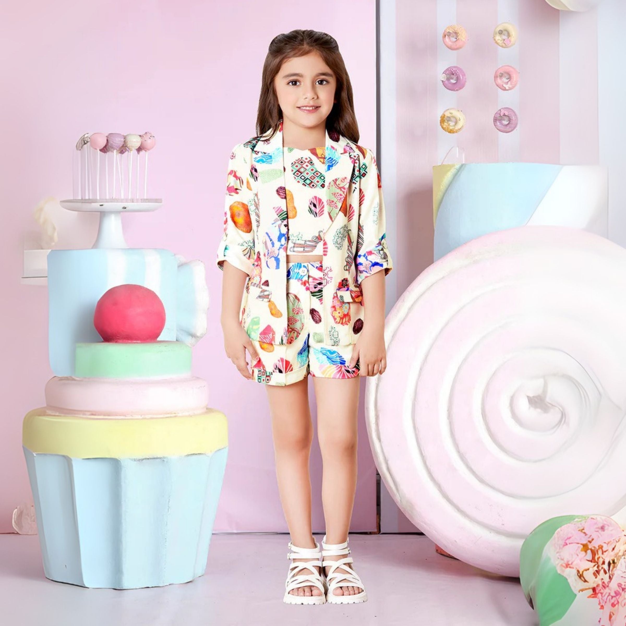 Tiny Baby Cream Colored Short Set