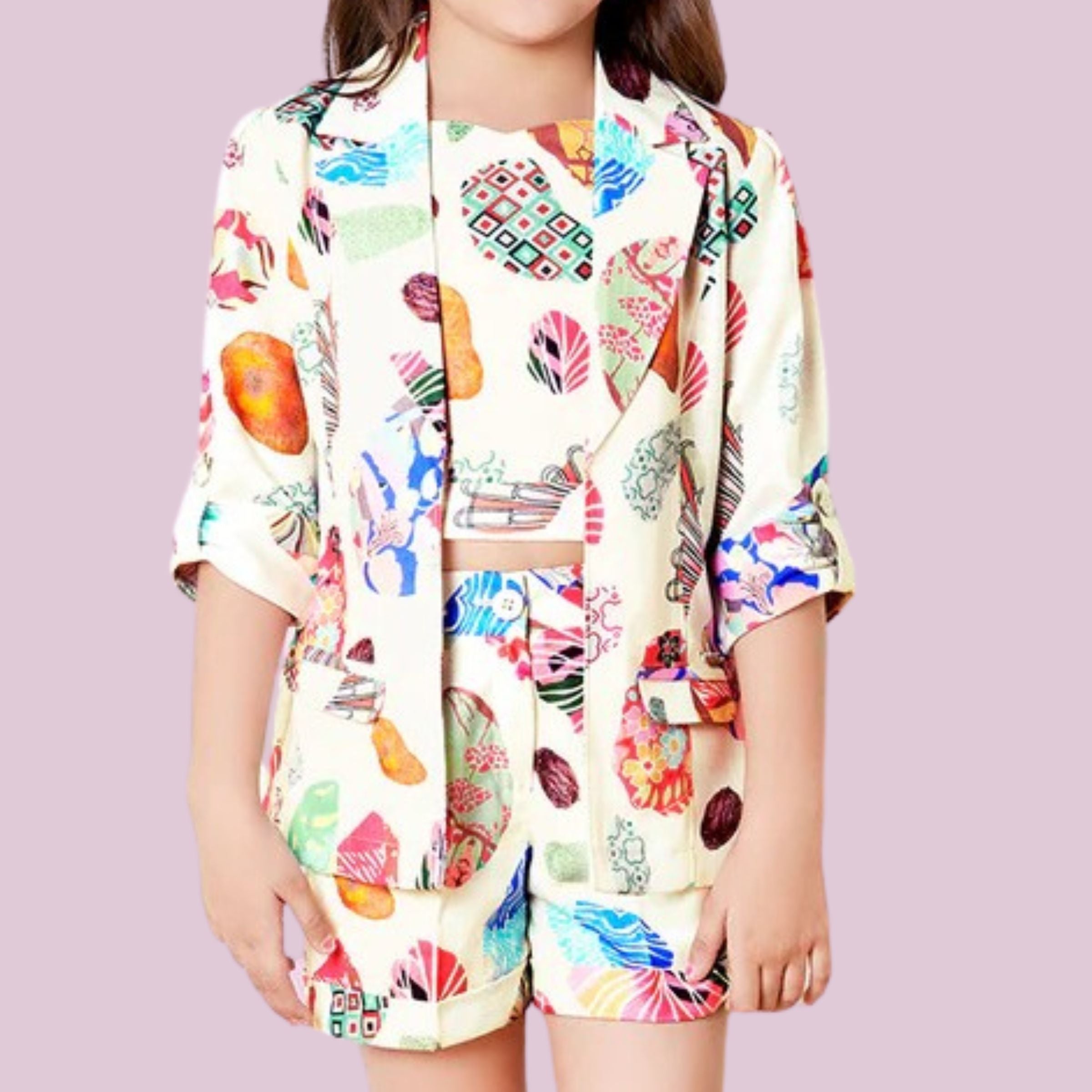 Tiny Baby Cream Colored Short Set