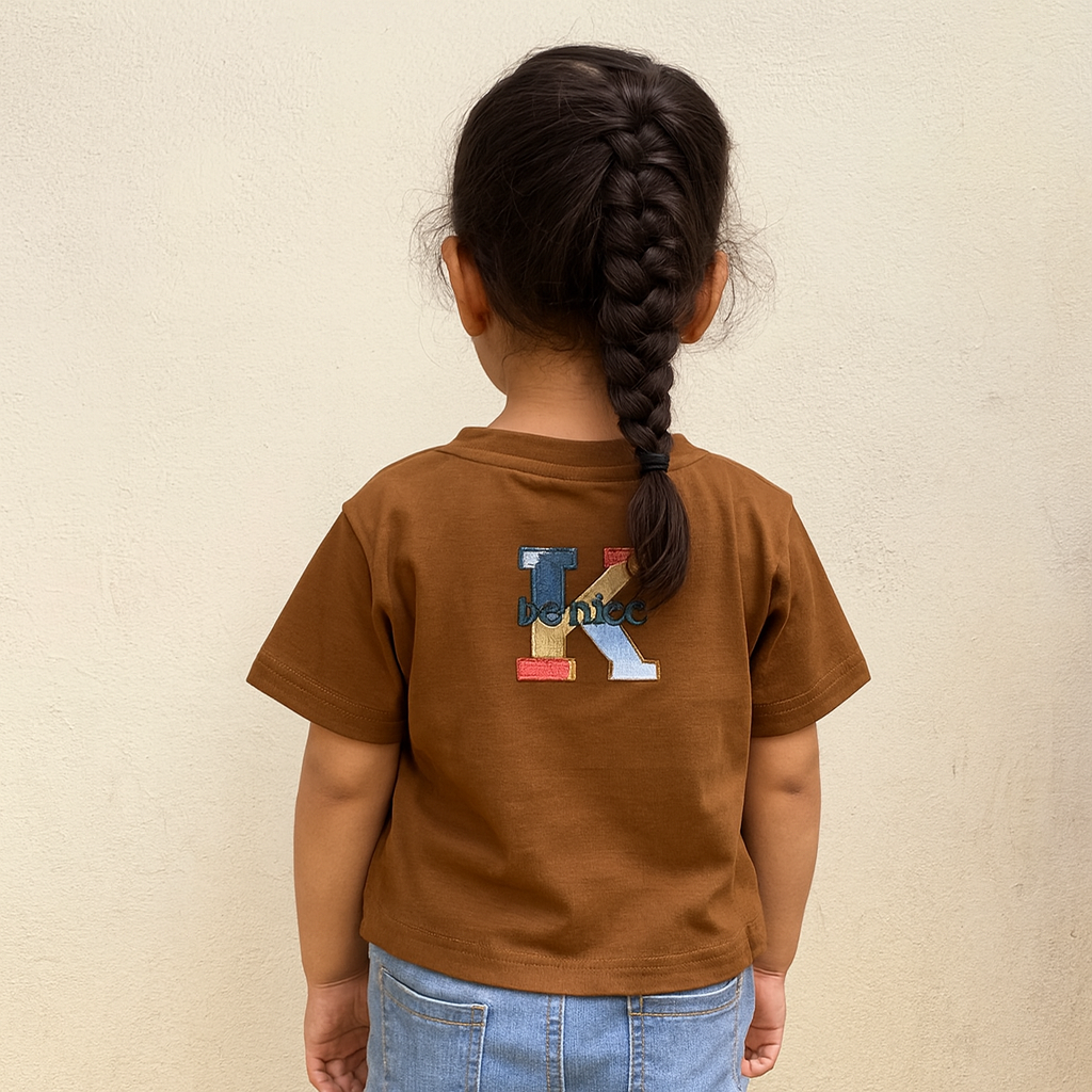 Smile Baby Brown “Be Nice” Graphic T-Shirt for & Girls | Age 4–14Years