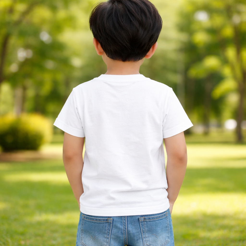 TRIKI Boys Republic Day Special T-Shirt – India Gate Tricolor Print, White | 12 Months–9 Years