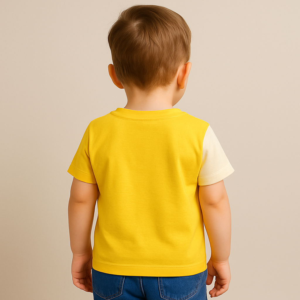 COOLEST Monster Cartoon Printed T-Shirt for Boys | Age 12 Months – 12 Years | Available Colors: Yellow, R.Blue, N.Green