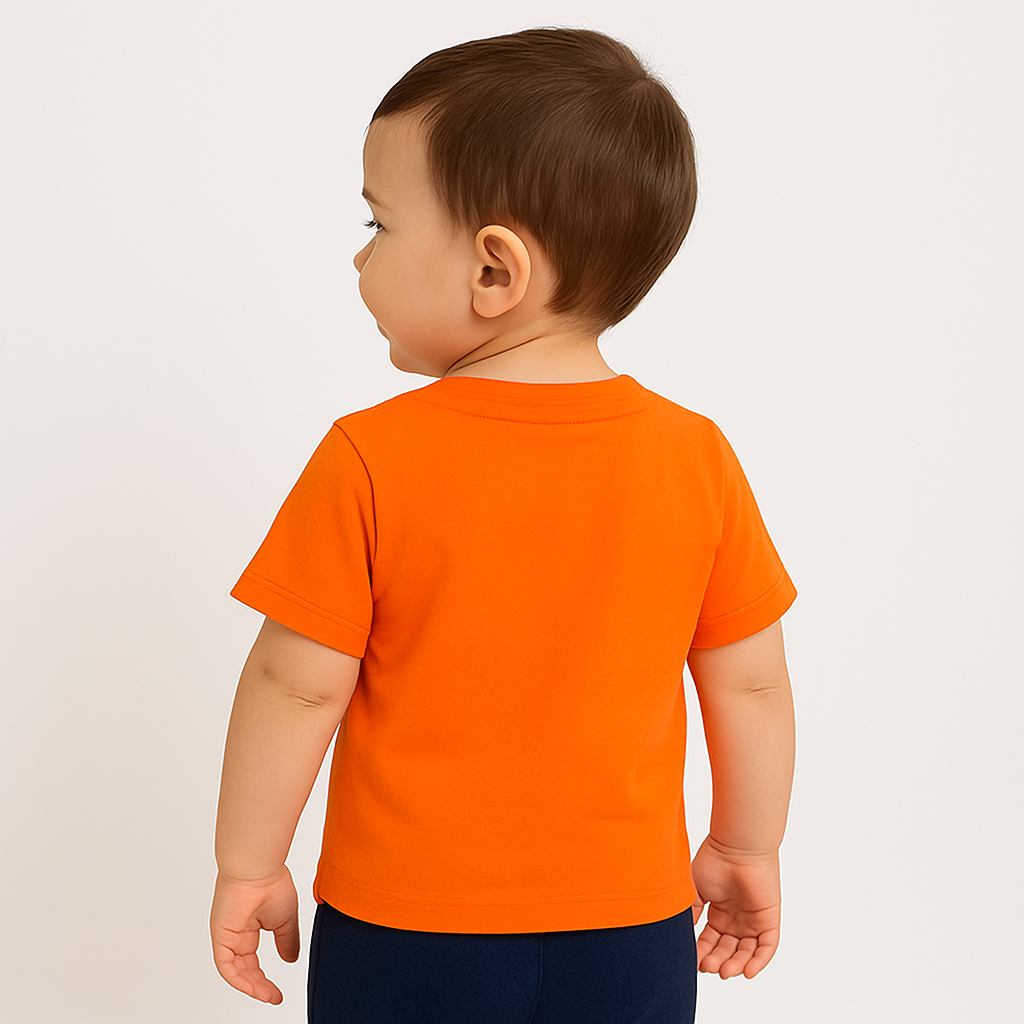 COOLEST Skate Bear Printed T-Shirt for Boys | Age 12 Months – 4 Years | Orange, Neon Green, Black