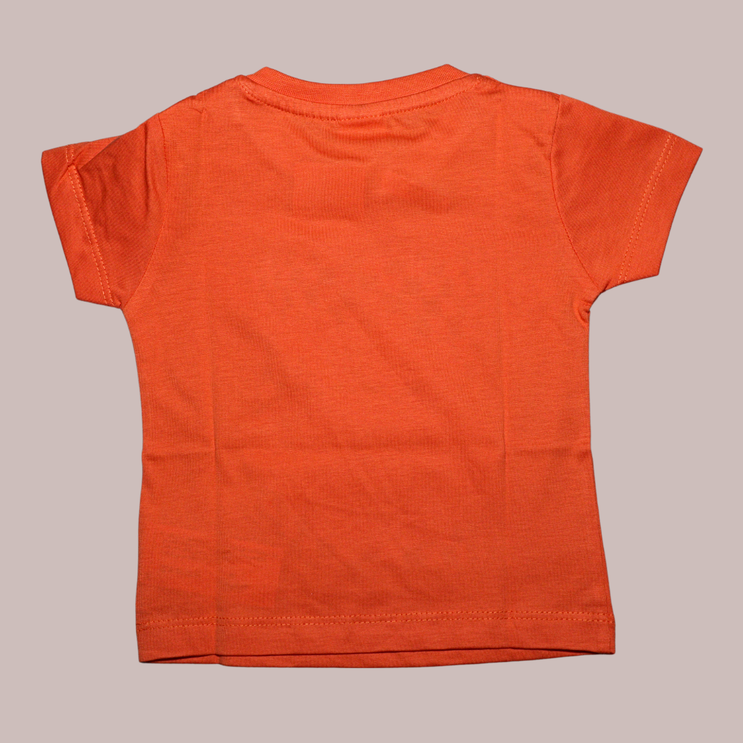 Ollypop Cotton Knit Half Sleeves T-Shirt with Text Print - 10 Colors