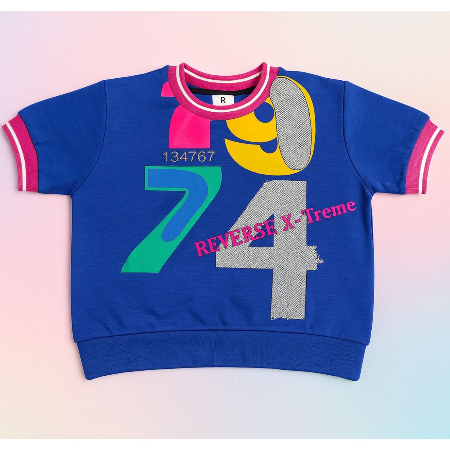 Reverse X-Treme Girls’ Graphic T-Shirt – Royal Blue (Ages 4–12 Years)