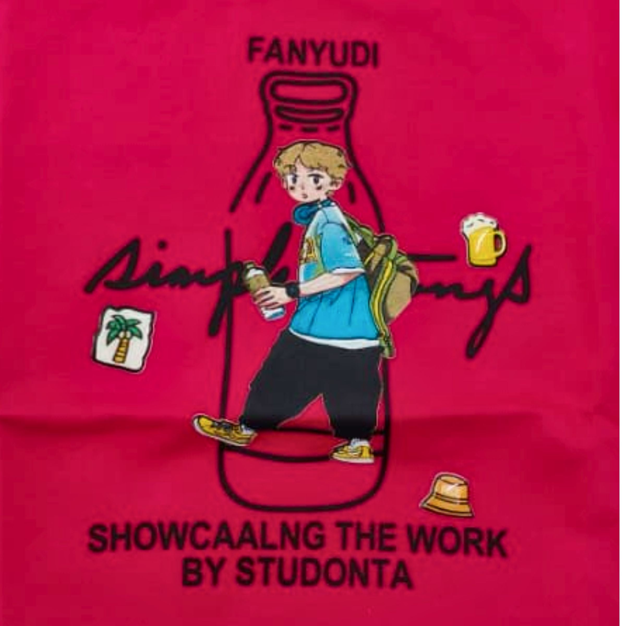 Smile Baby Boys’ Cotton Graphic T-Shirt – Brown & Rani, 12 Months to 5 Years