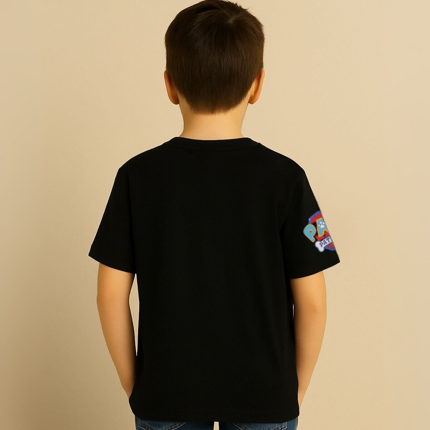 COOLEST Boys Paw Patrol T-Shirt | Red & Black Cartoon Print | Ages 4–12 Years