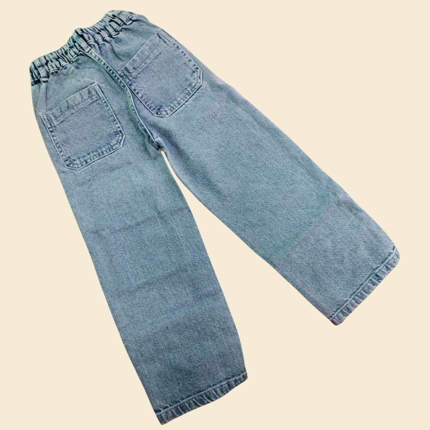 ROXY Girls Printed Denim Jeans – Trendy & Comfortable Bottom Wear (18M–12Y, Black)