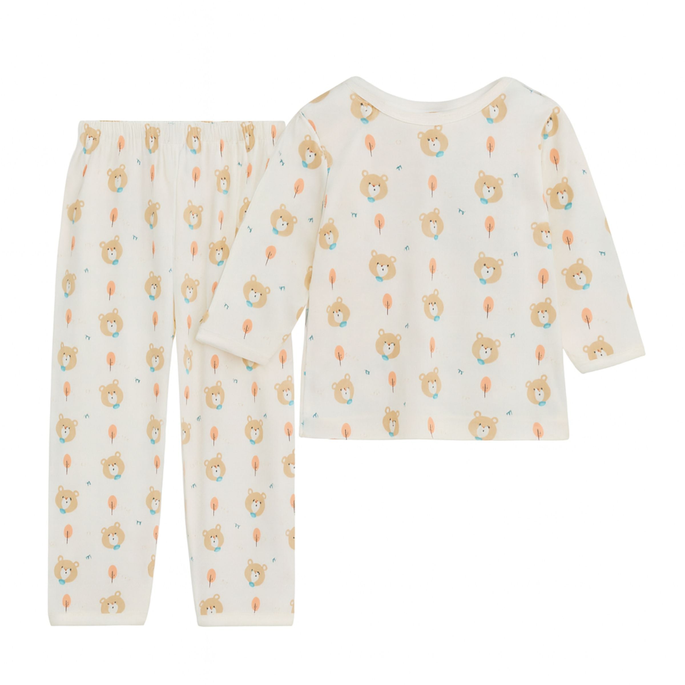 Toffy House 100% Cotton Baby Pajama Set – Bear & Balloon Print | 3 Months to 3 Year  | Soft Nightwear for  Girls