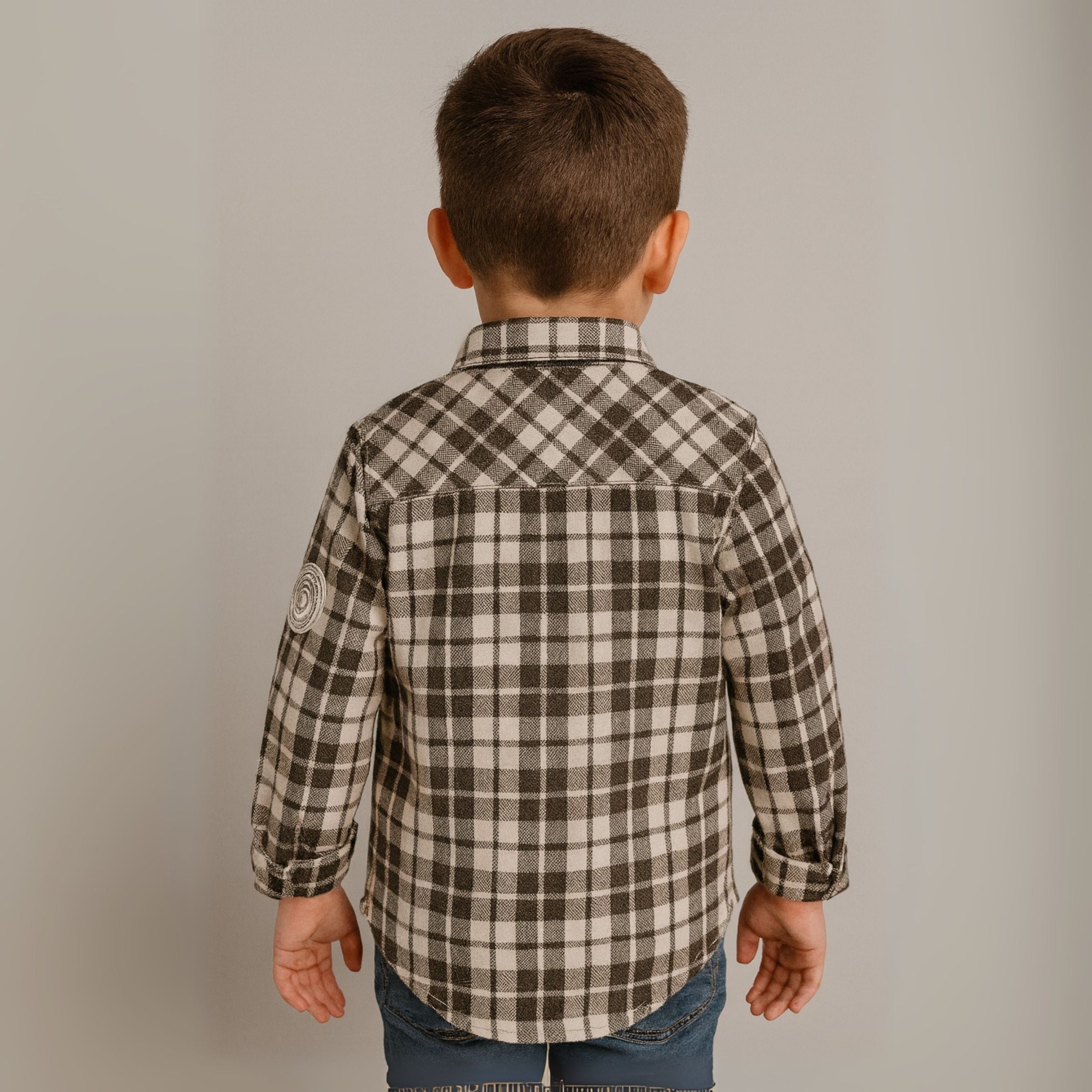 Smile Baby Boys Checkered Shirt – Brown & Blue (18M – 10Y)