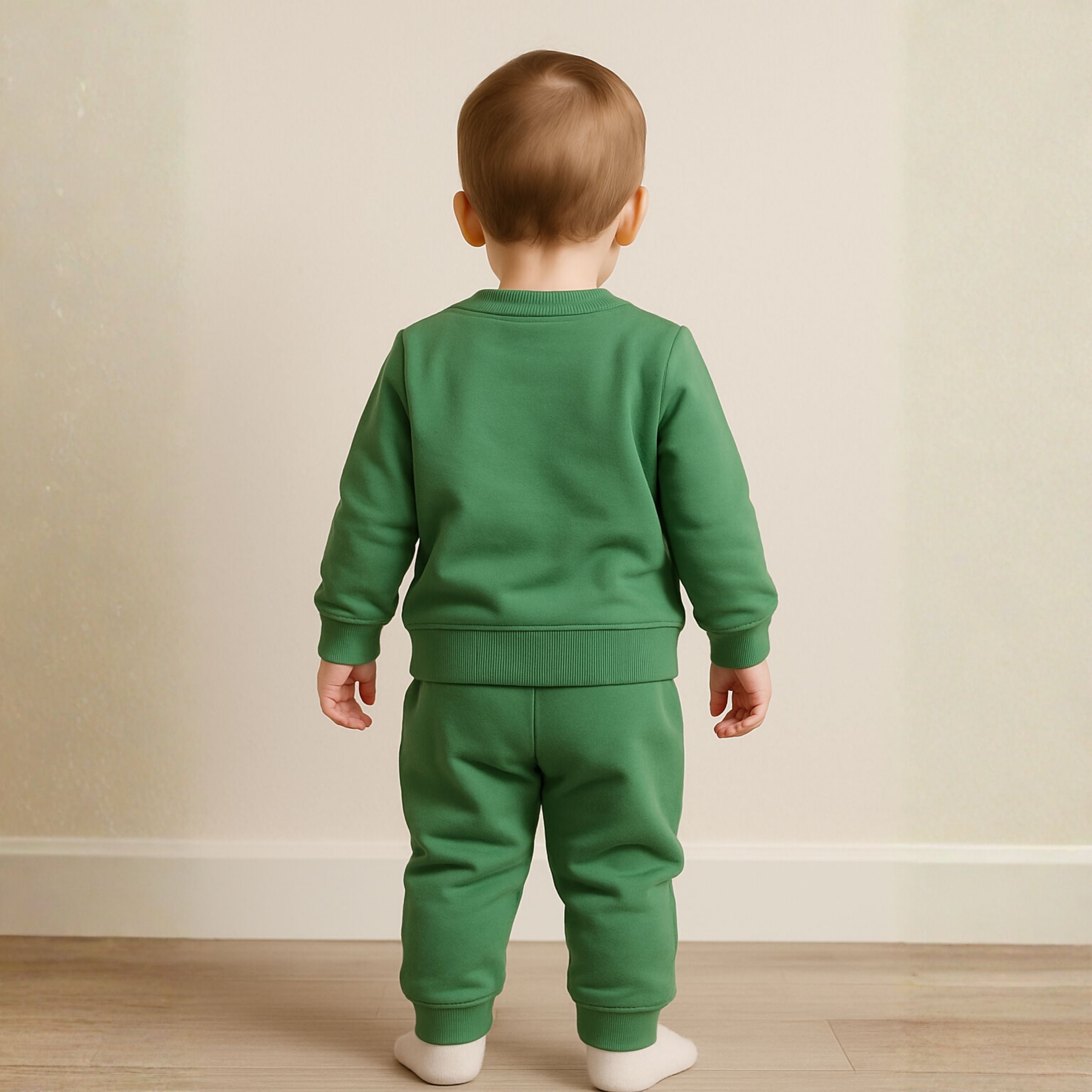 Ollypop “Rumble in the Jungle” Baby Cotton Sweatshirt & Jogger Set (3M–3y)